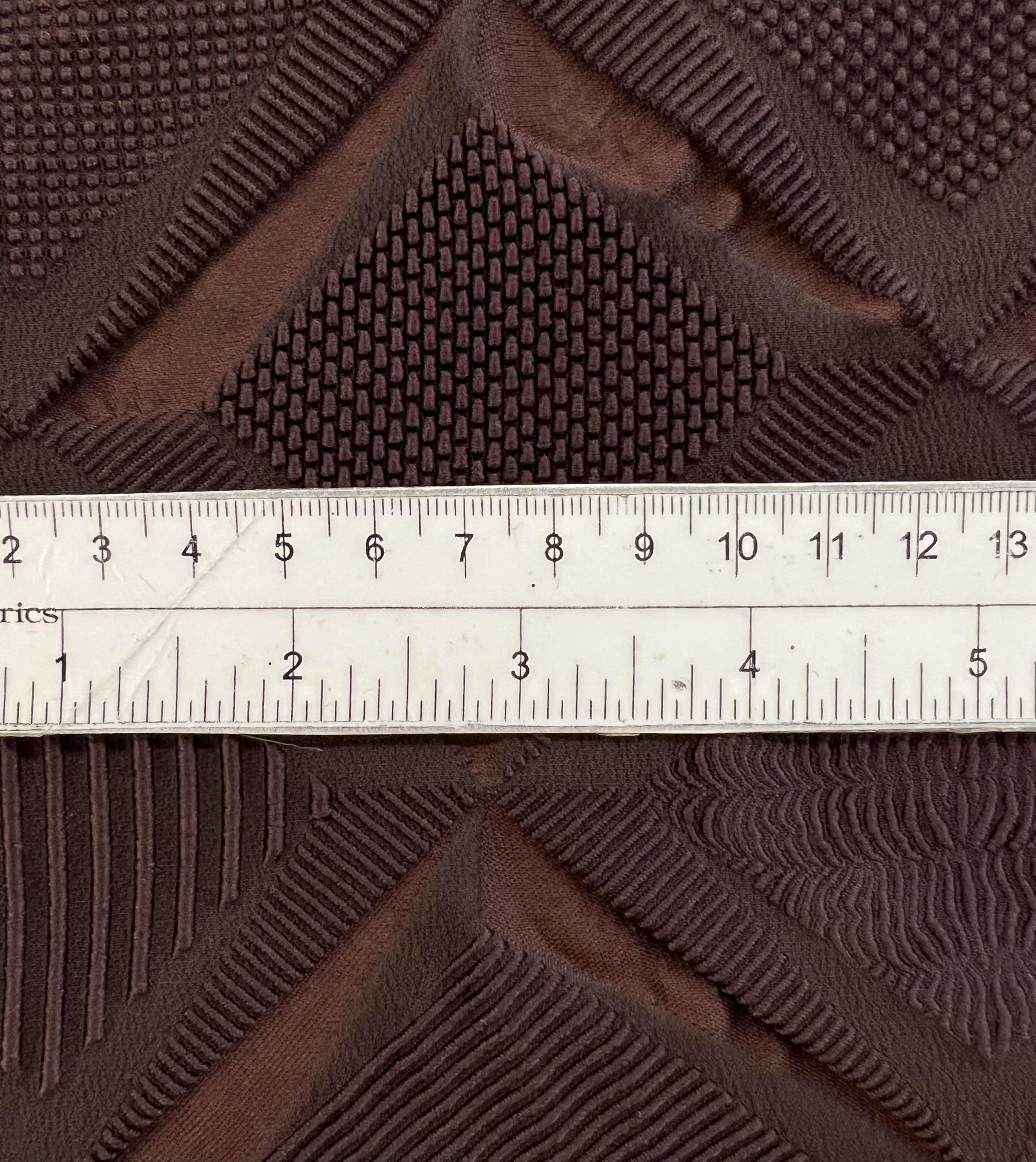 Polyester and Nylon Blend Stretch Brocade in Wine