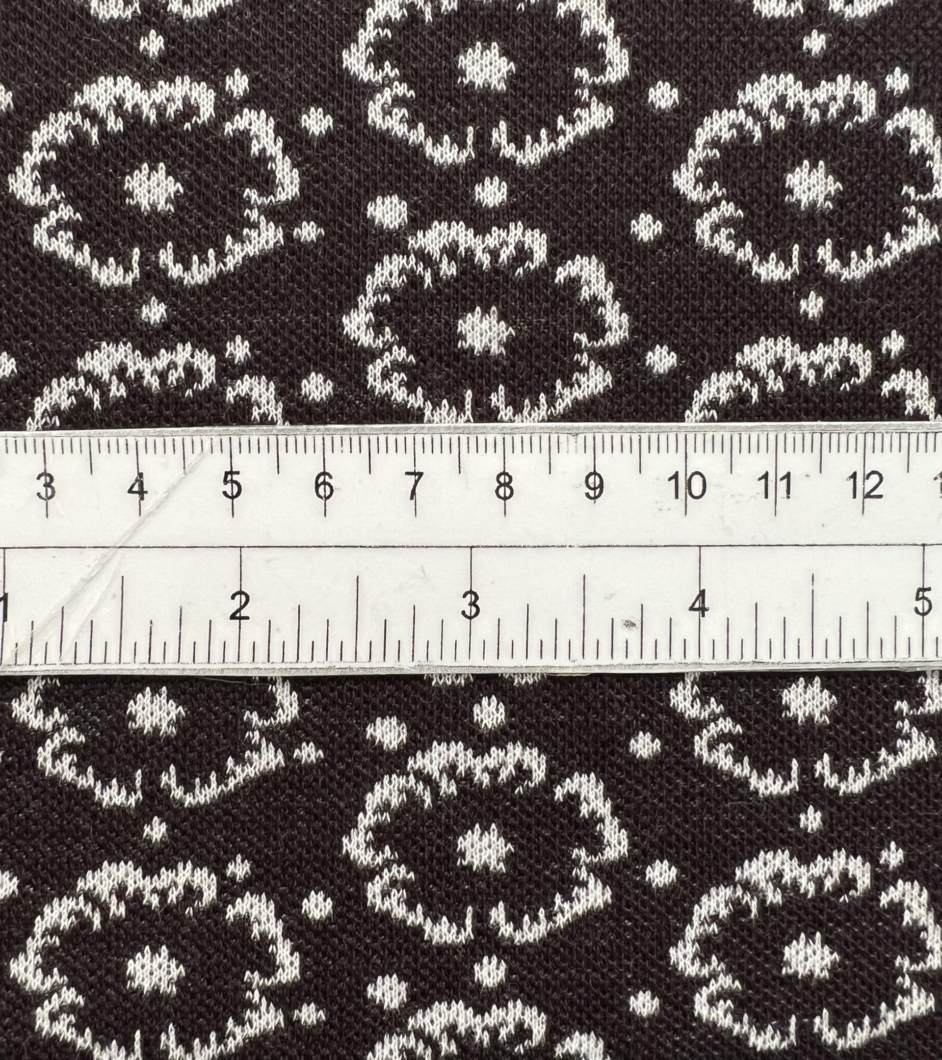 Made in Austria 68% Wool 32% Cotton Knit Floral