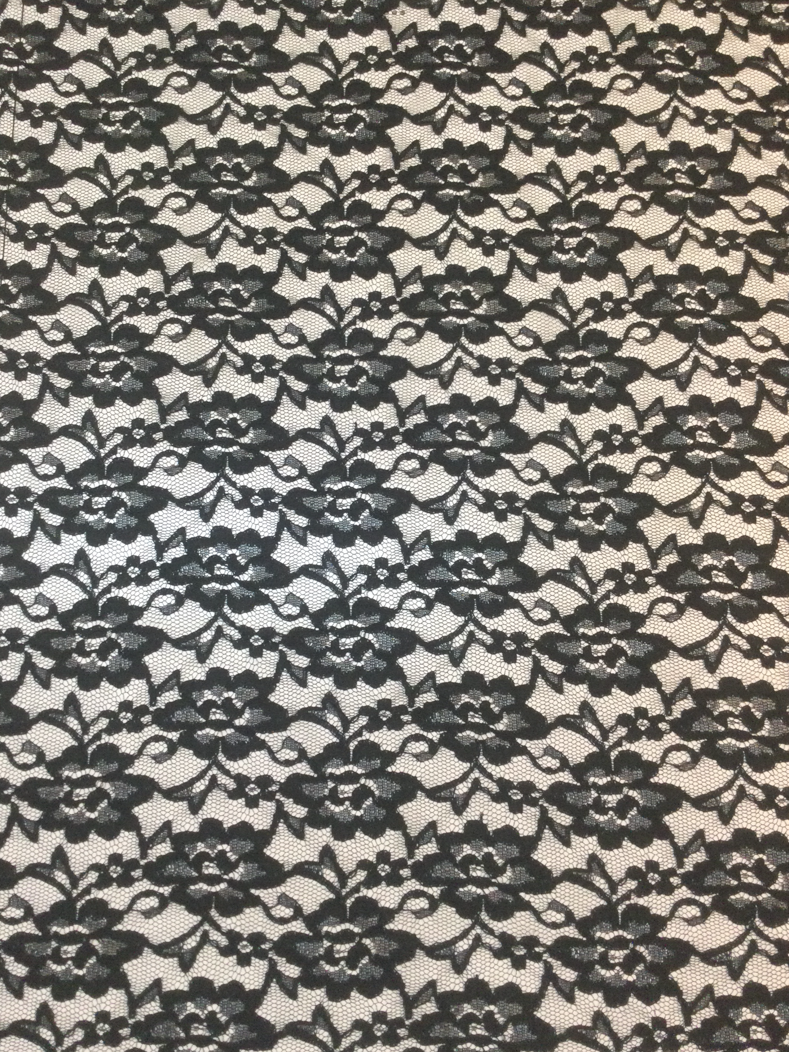 Nylon Lace w/ Double Scallop in Black