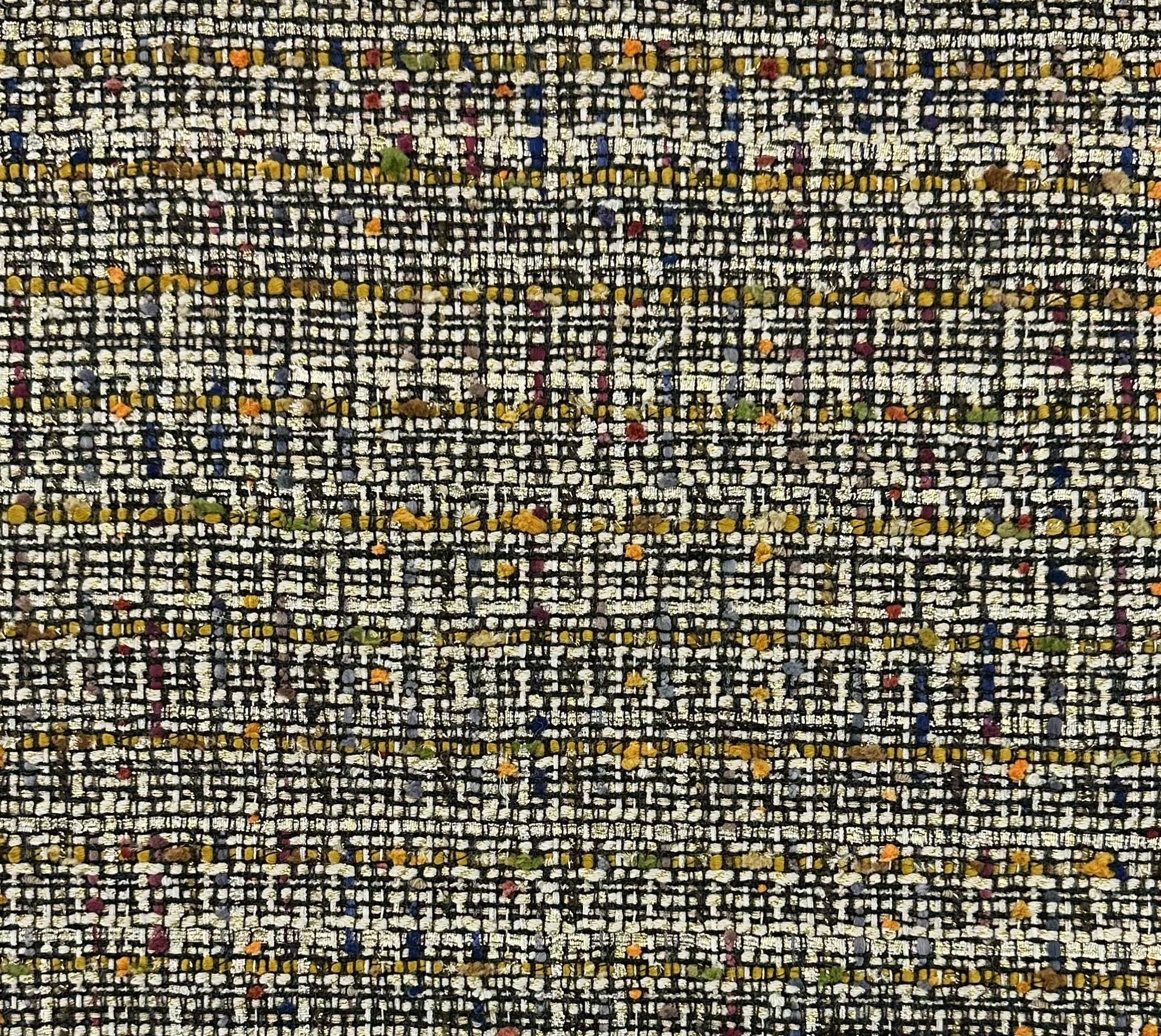 Italian Cotton Blend Tweed in Gold Multi Metallic