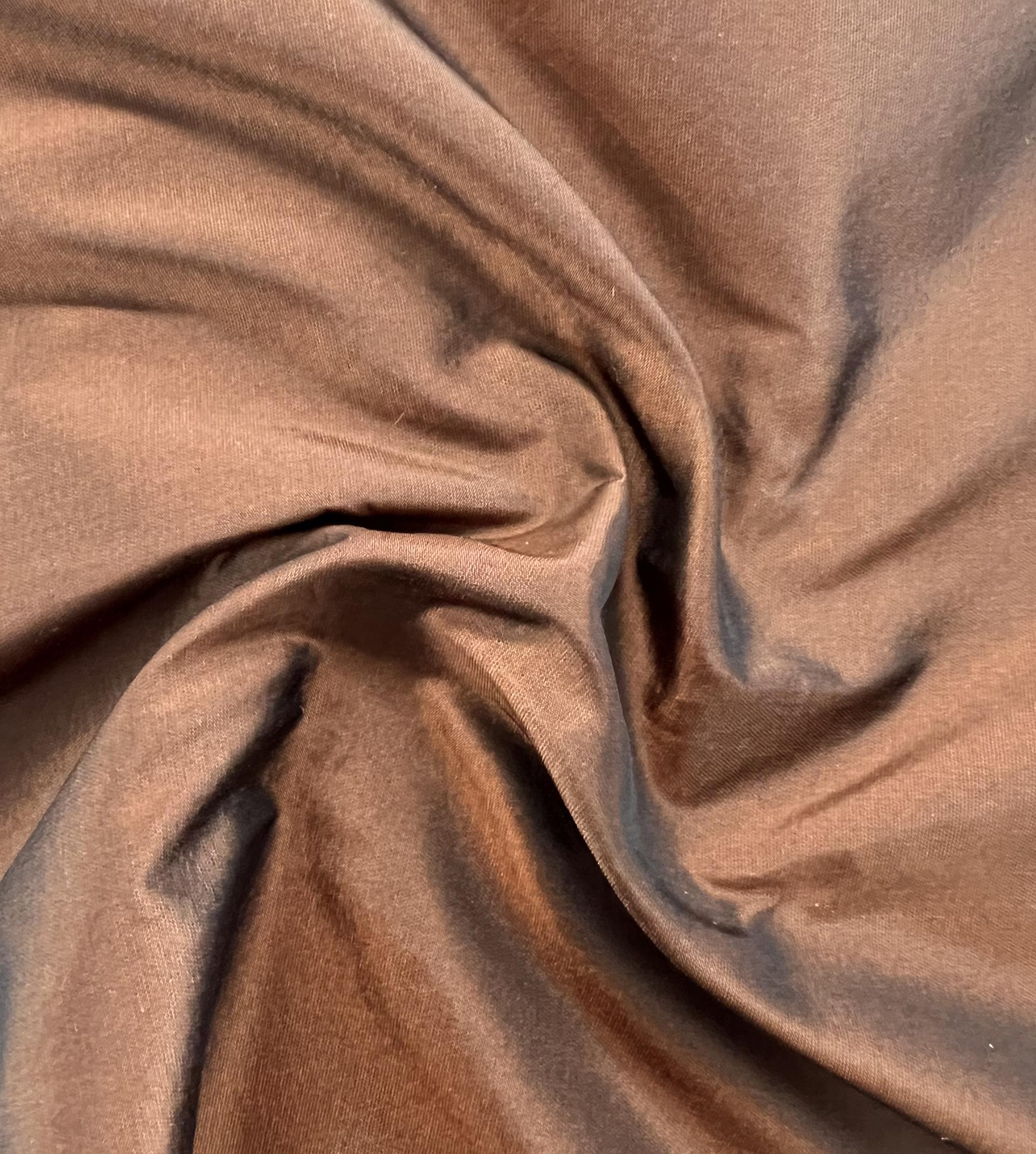 Iridescent Silk Taffeta in Copper & Black 