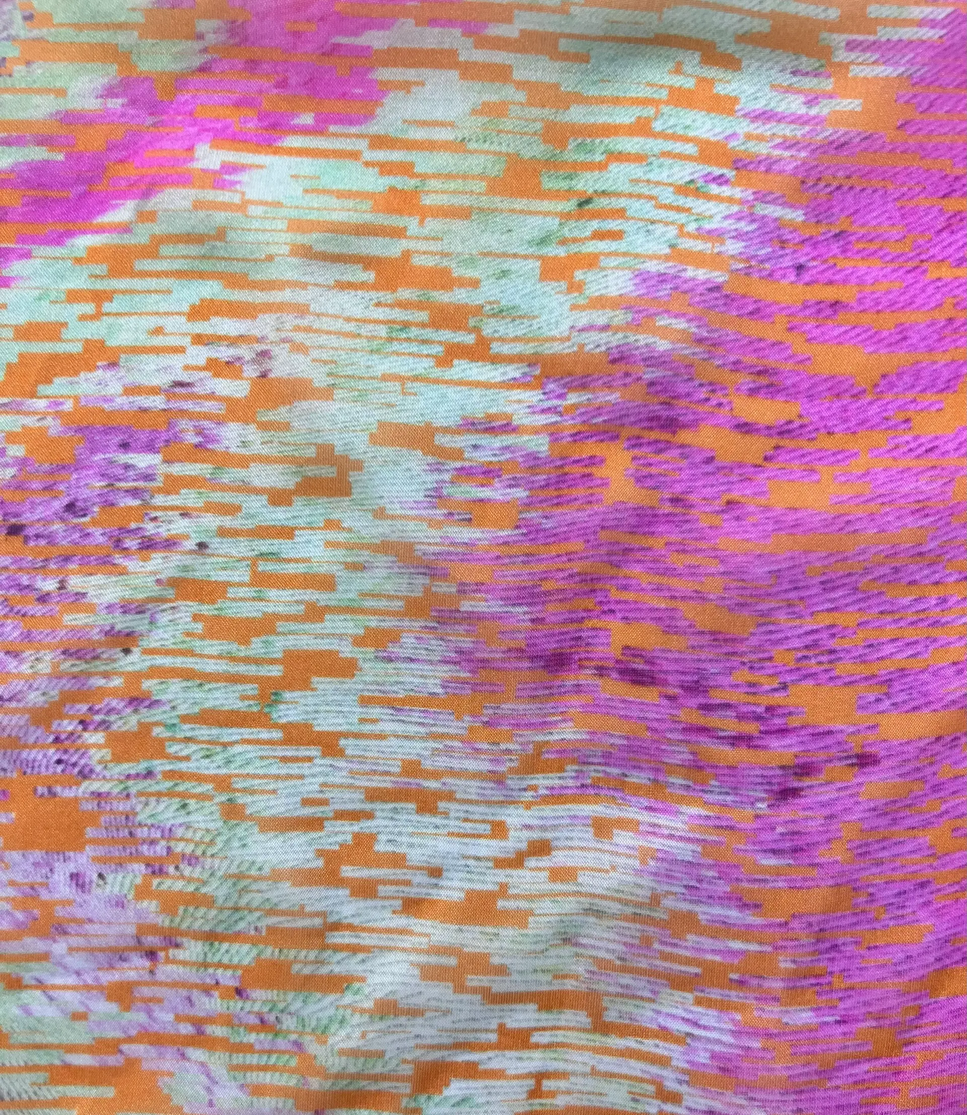 Silk Chiffon Vibrant Colors Print 