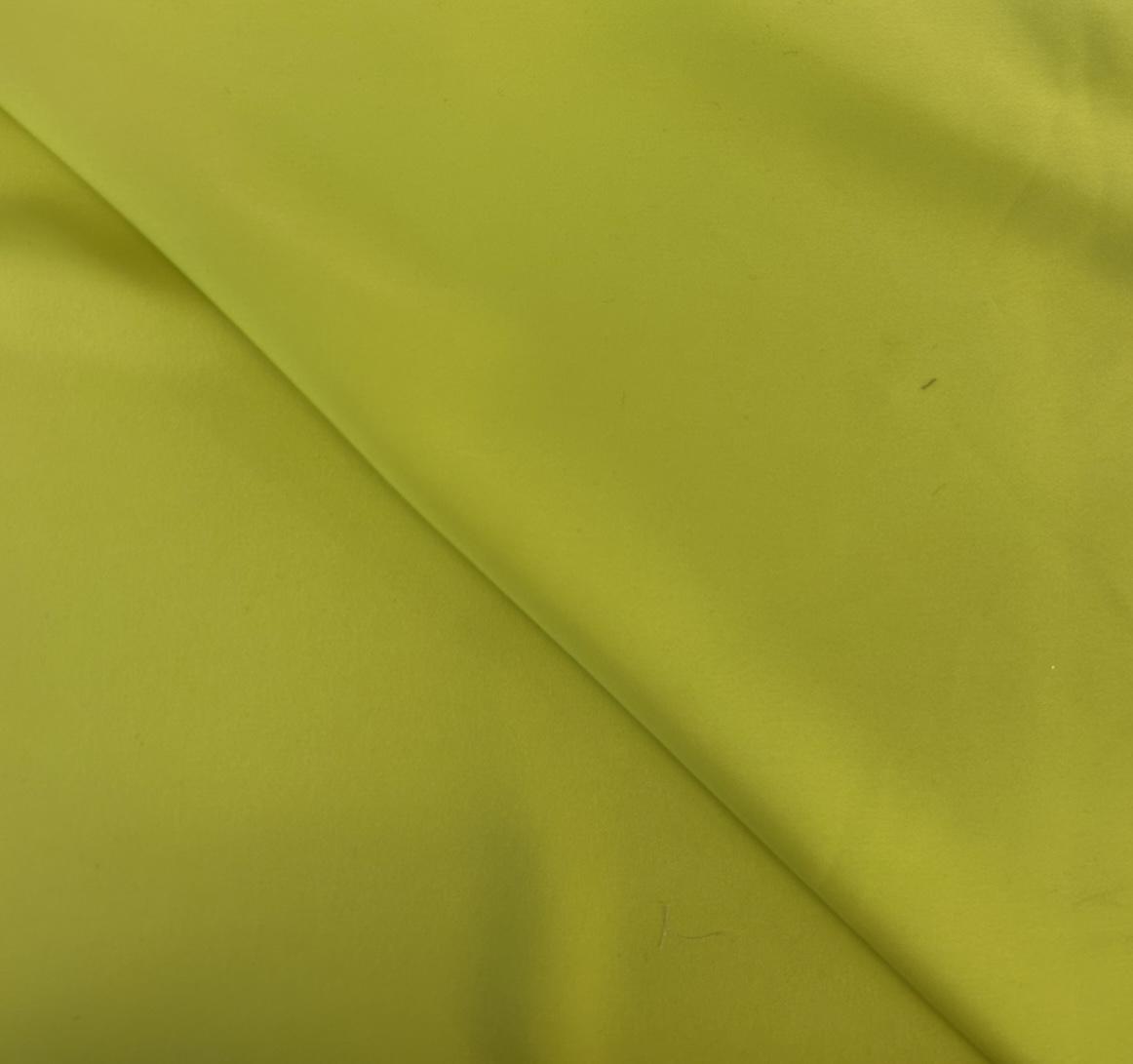 Double-faced Polyester Charmeuse in Chartreuse 