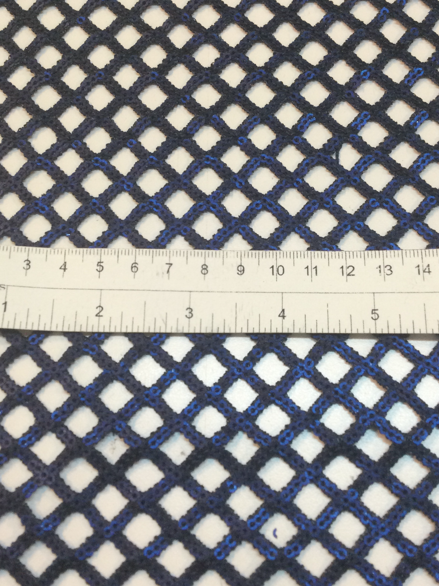 Matte Finish Fishnet Mini-Sequins in Navy