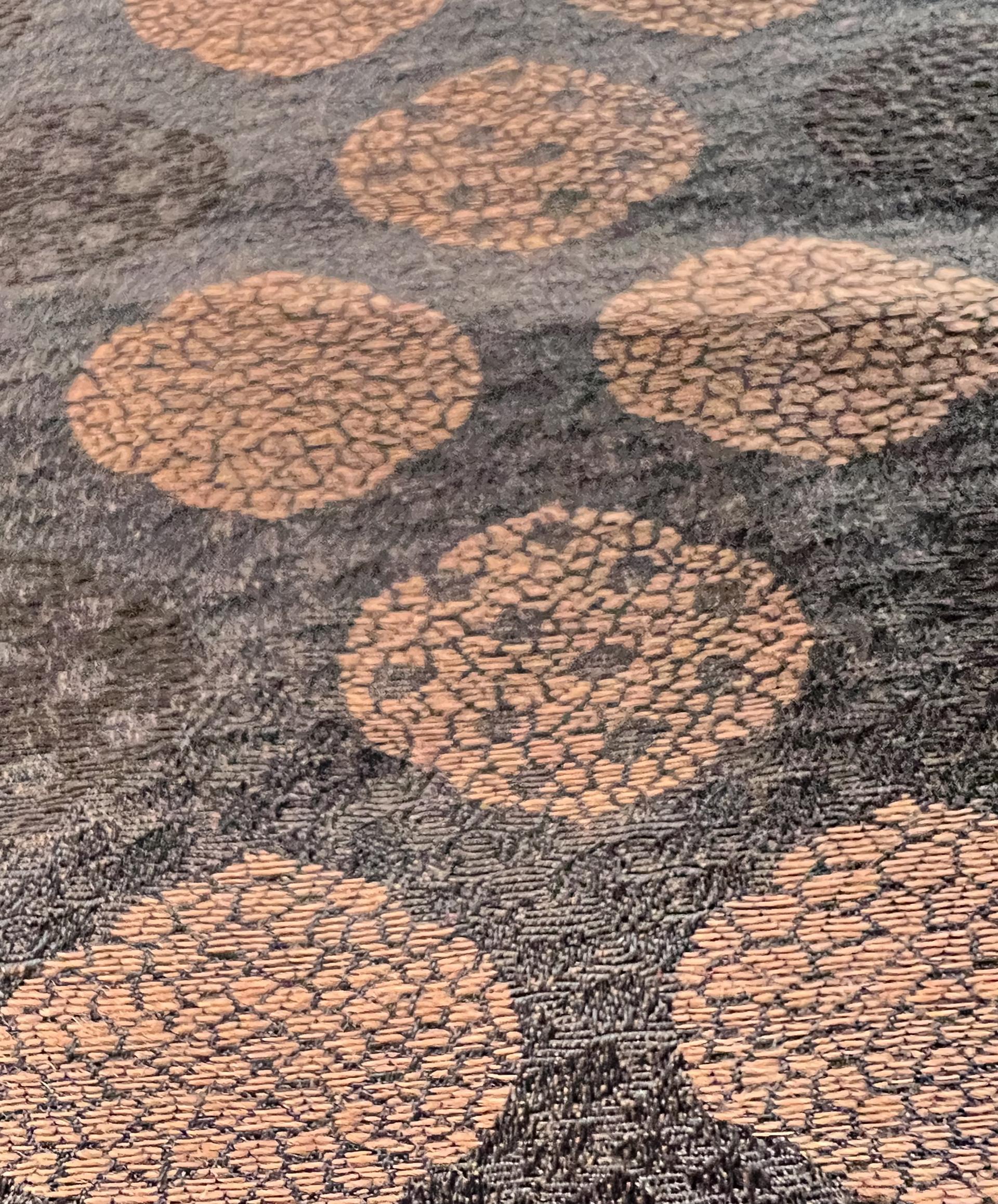 Vintage Silk Brocade Jacquard in Brown 