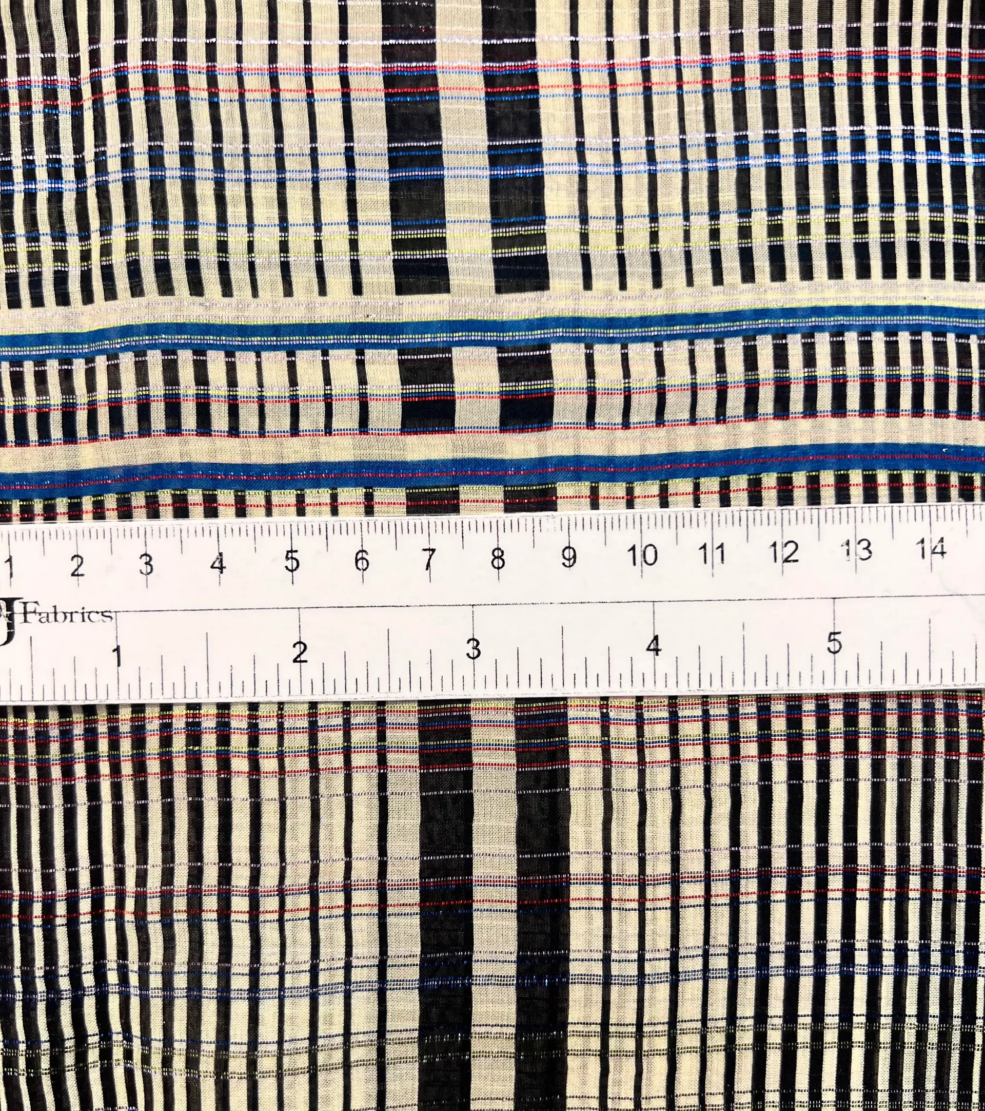 Silk Lurex Chiffon Plaid 