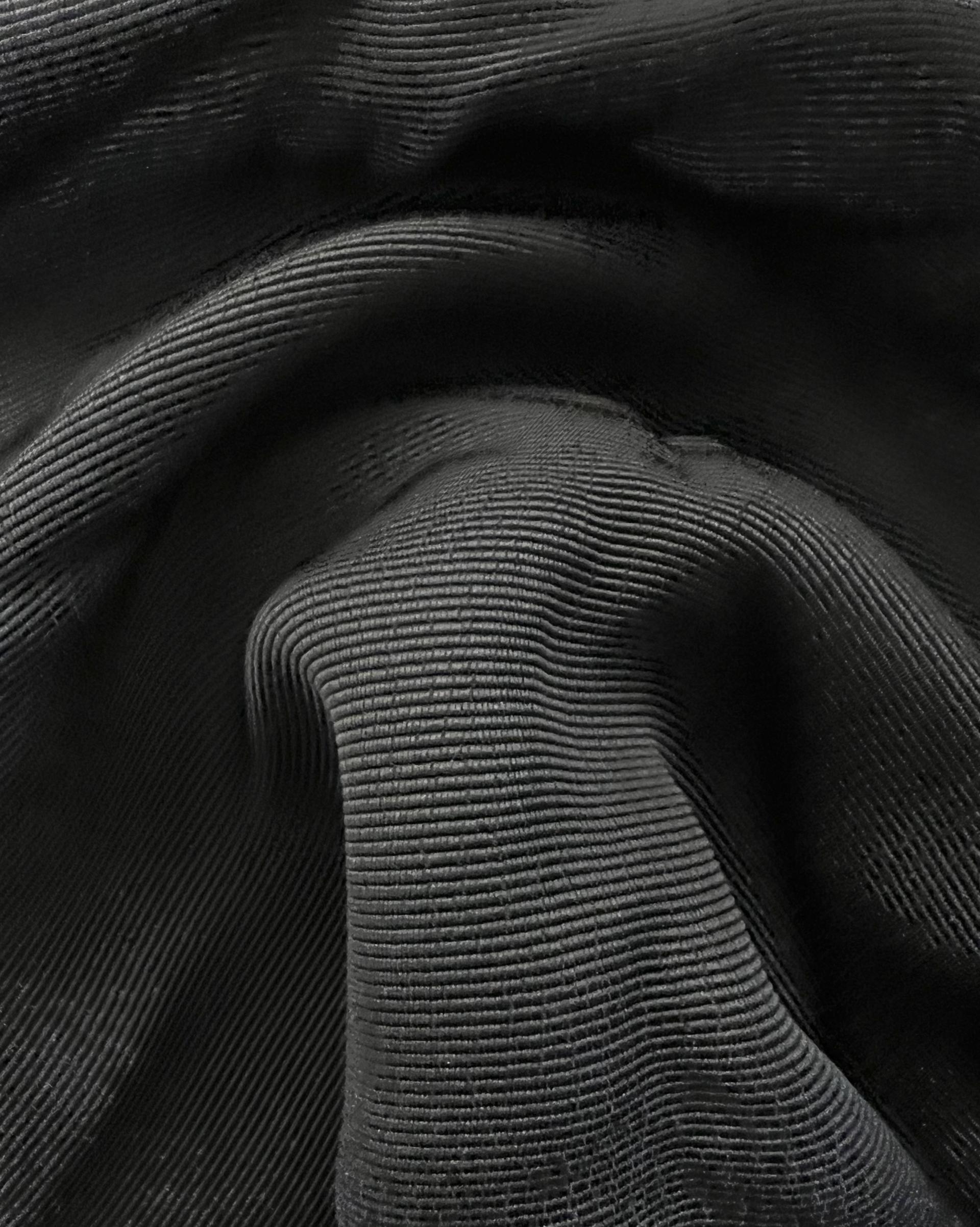 100% Viscose Liquid Faille in Black