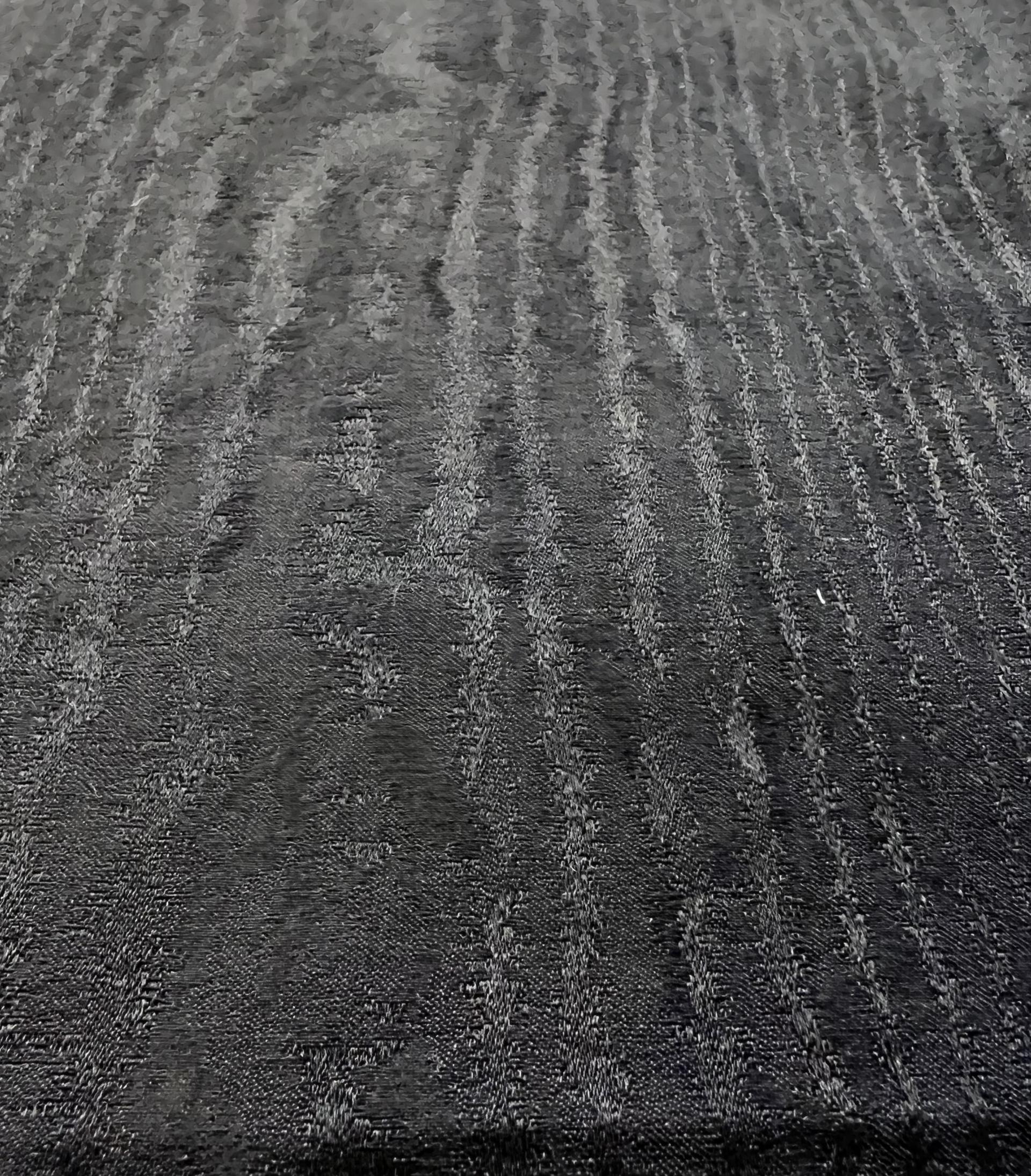 Silk and Wool Moire in Black