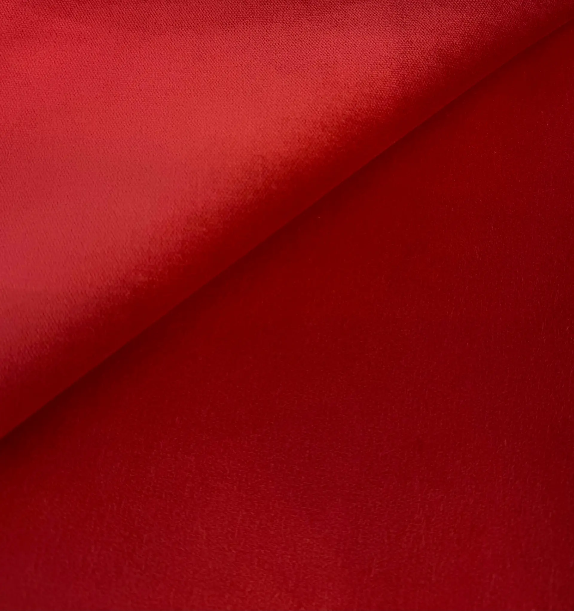 Cotton Upholstery Velvet in Scarlet
