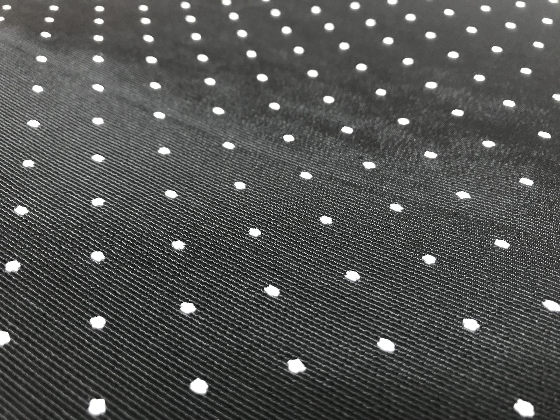 Cotton & Rayon Bangaline in Black with White Dots