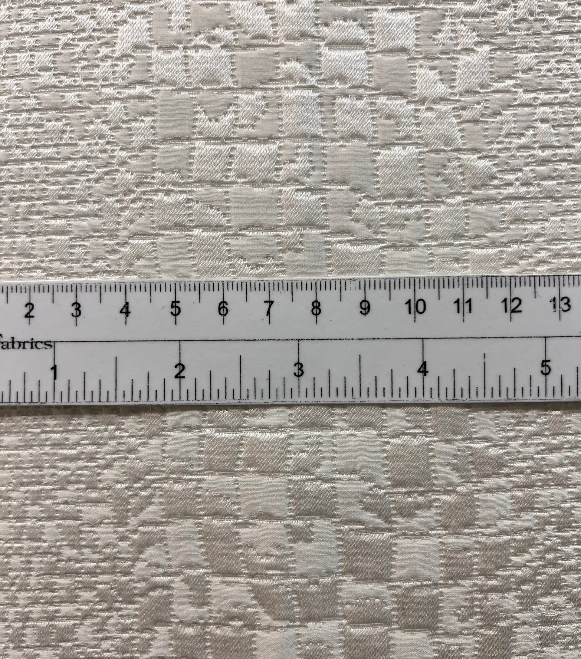 Silk & Rayon Geometric Reptile Brocade in Silk White