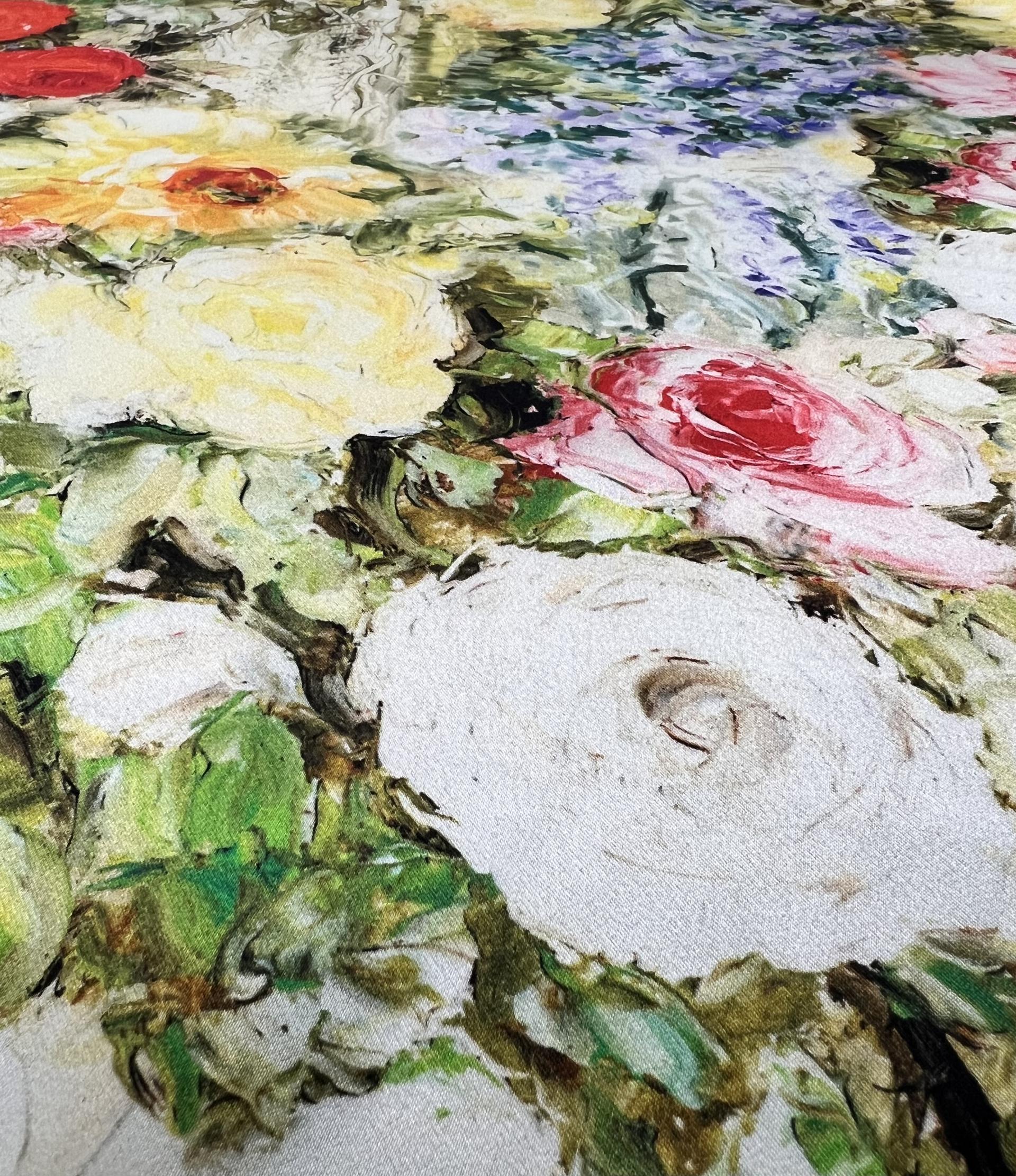 Printed Silk Charmeuse "Secret Garden"