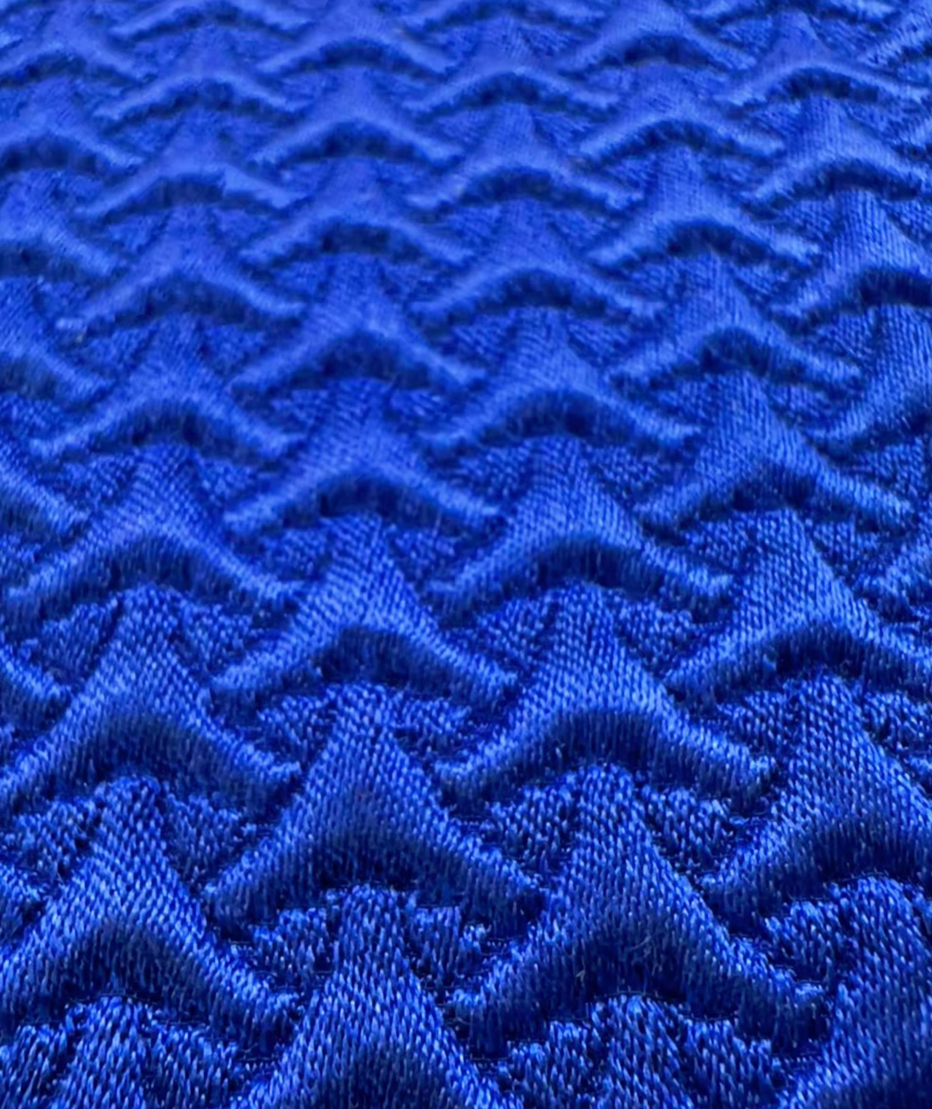 Vintage Geometric Silk & Wool  in Electric Blue "ABRAHAM"