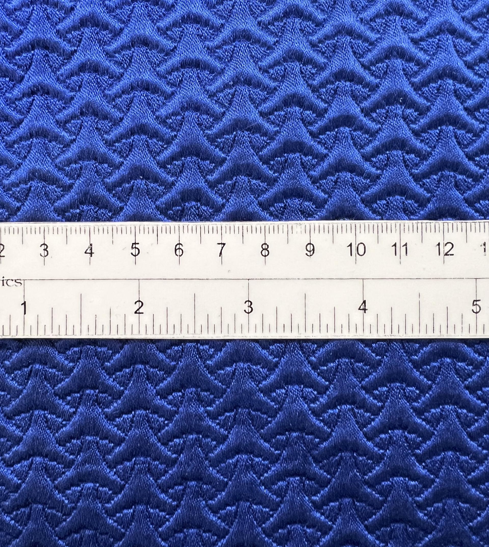 Vintage Geometric Silk & Wool  in Electric Blue "ABRAHAM"