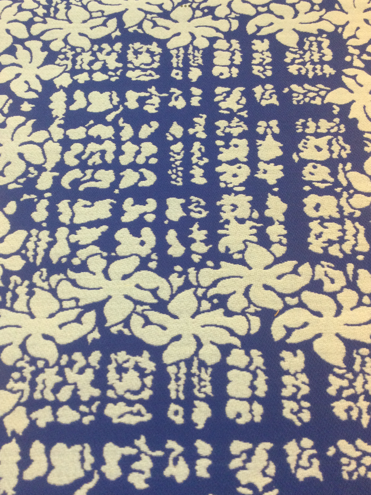 Pure Silk Brocade in Periwinkle & White