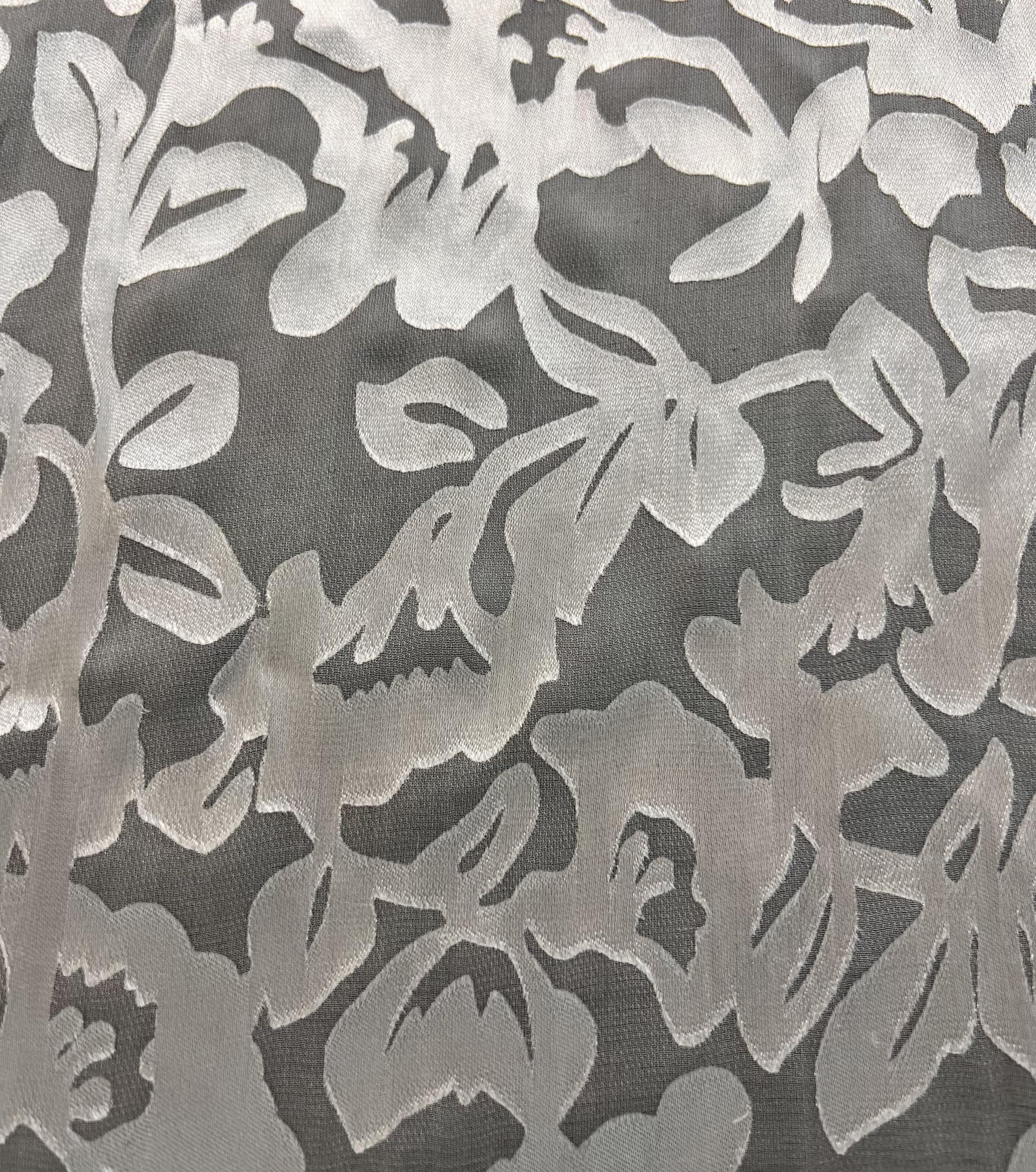 Burn Out Silk Chiffon in Silk White