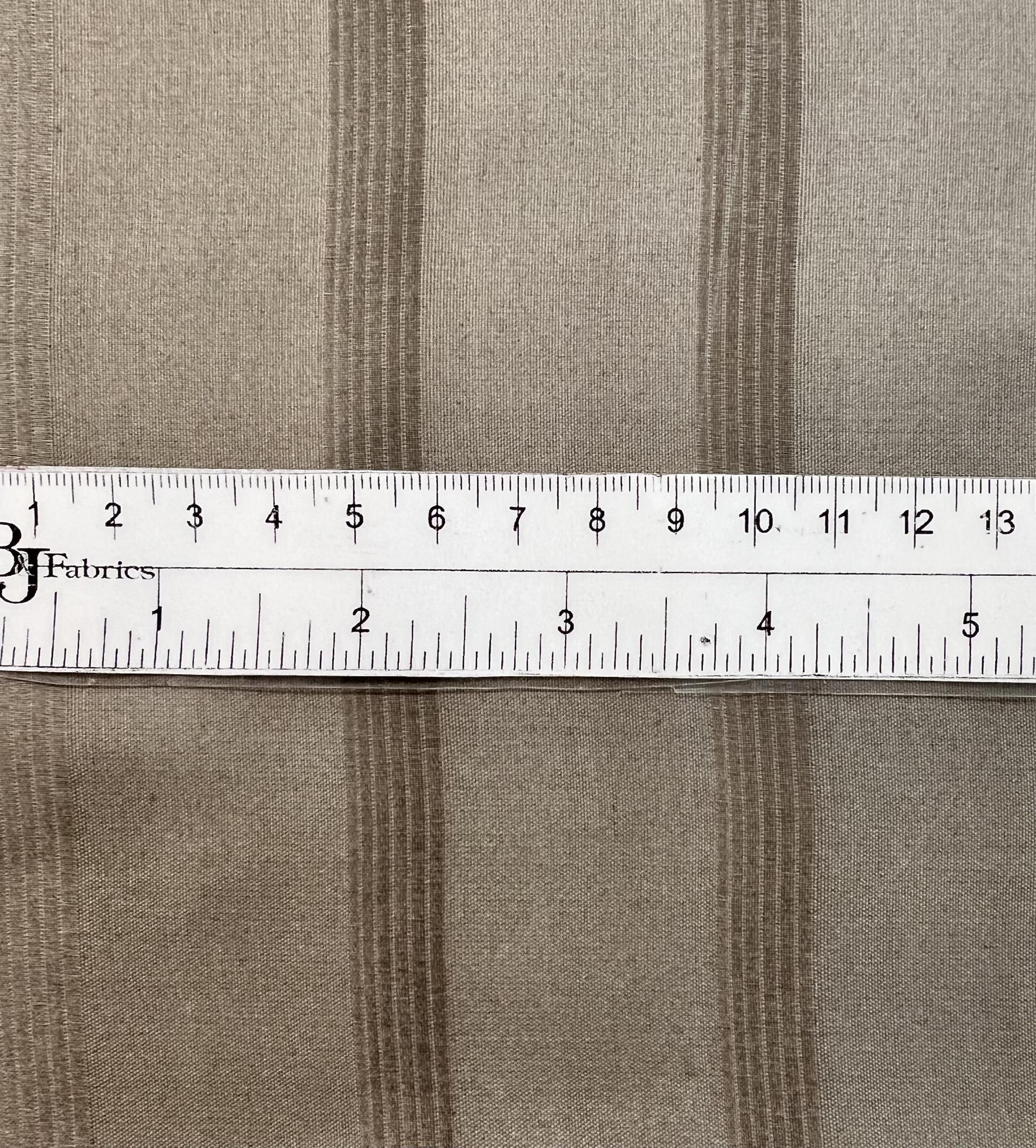 Made in Italy Pure Silk Wide Stripe Jacquard in Stone