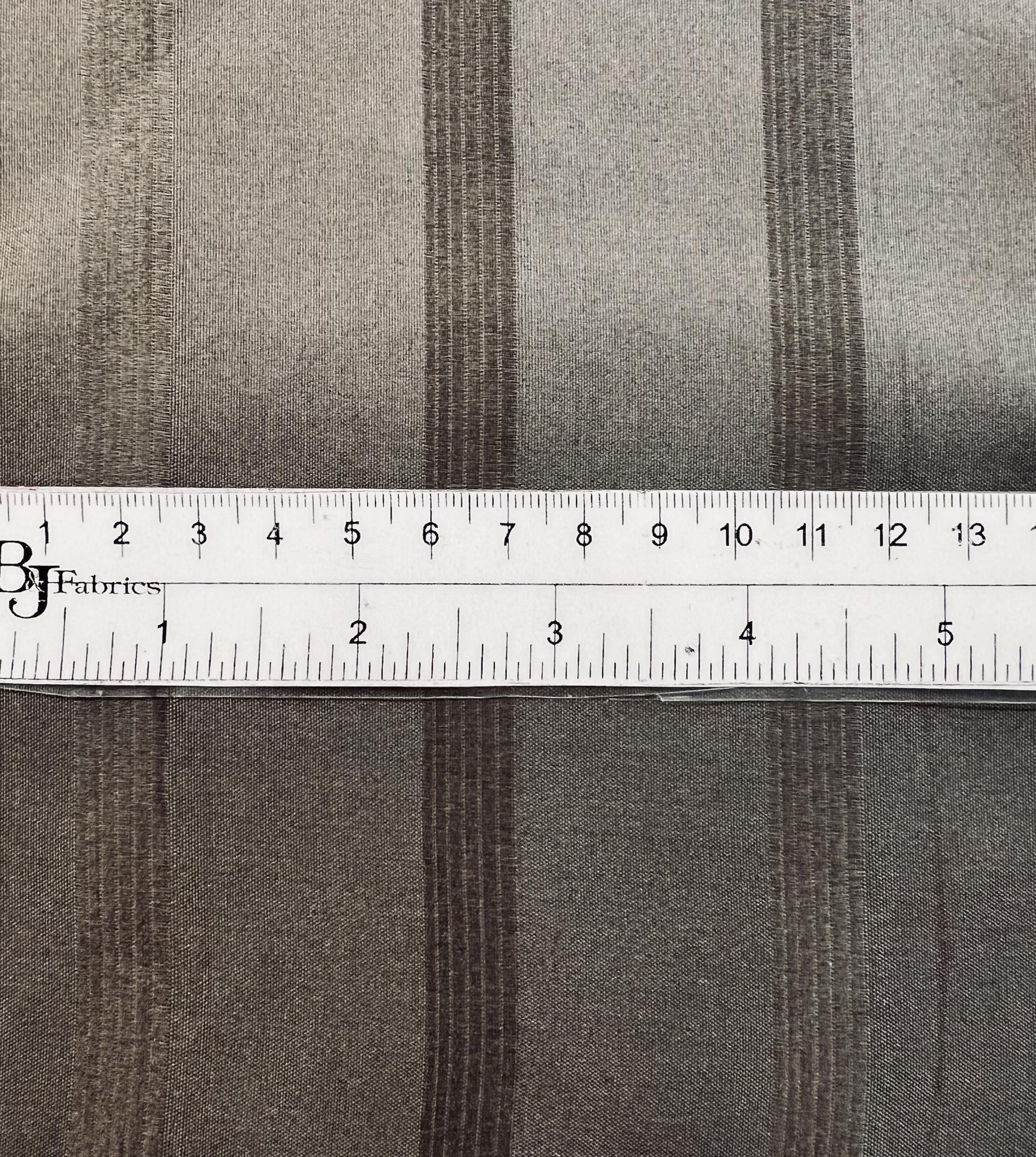 Made in Italy Pure Silk Wide Stripe Jacquard in Herb