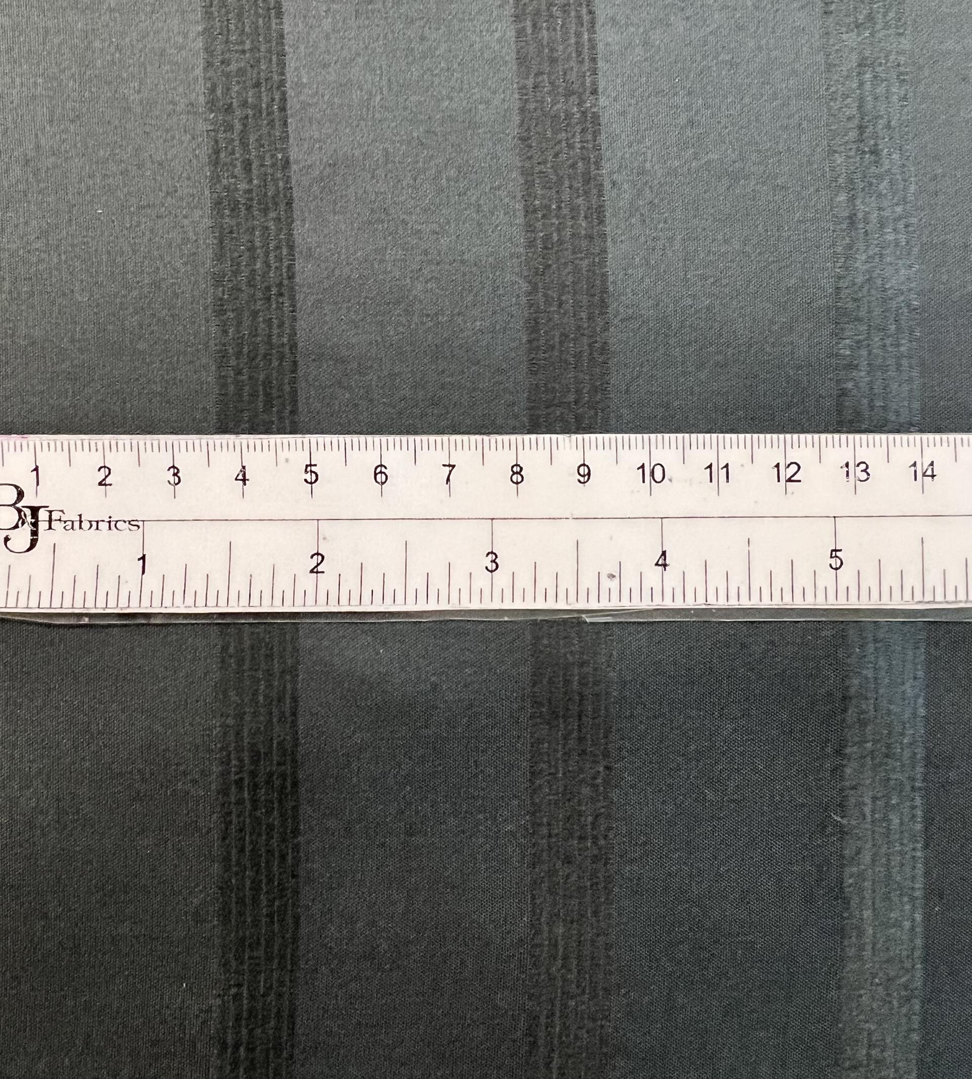 Made in Italy Pure Silk Wide Stripe Jacquard in Metal