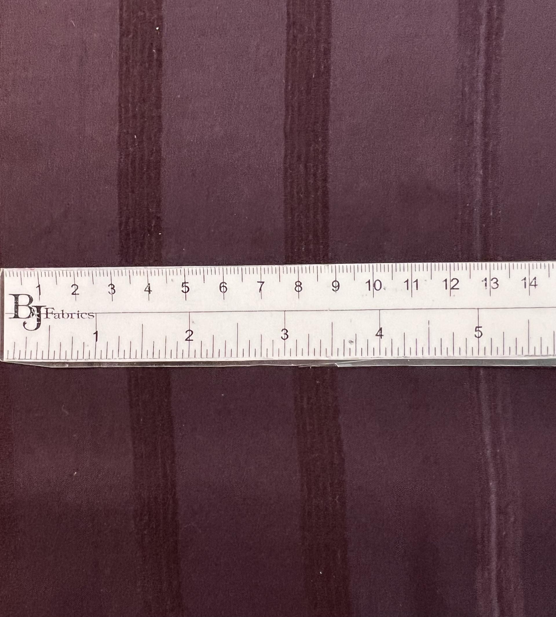 Made in Italy Pure Silk Wide Stripe Jacquard in Mahogany