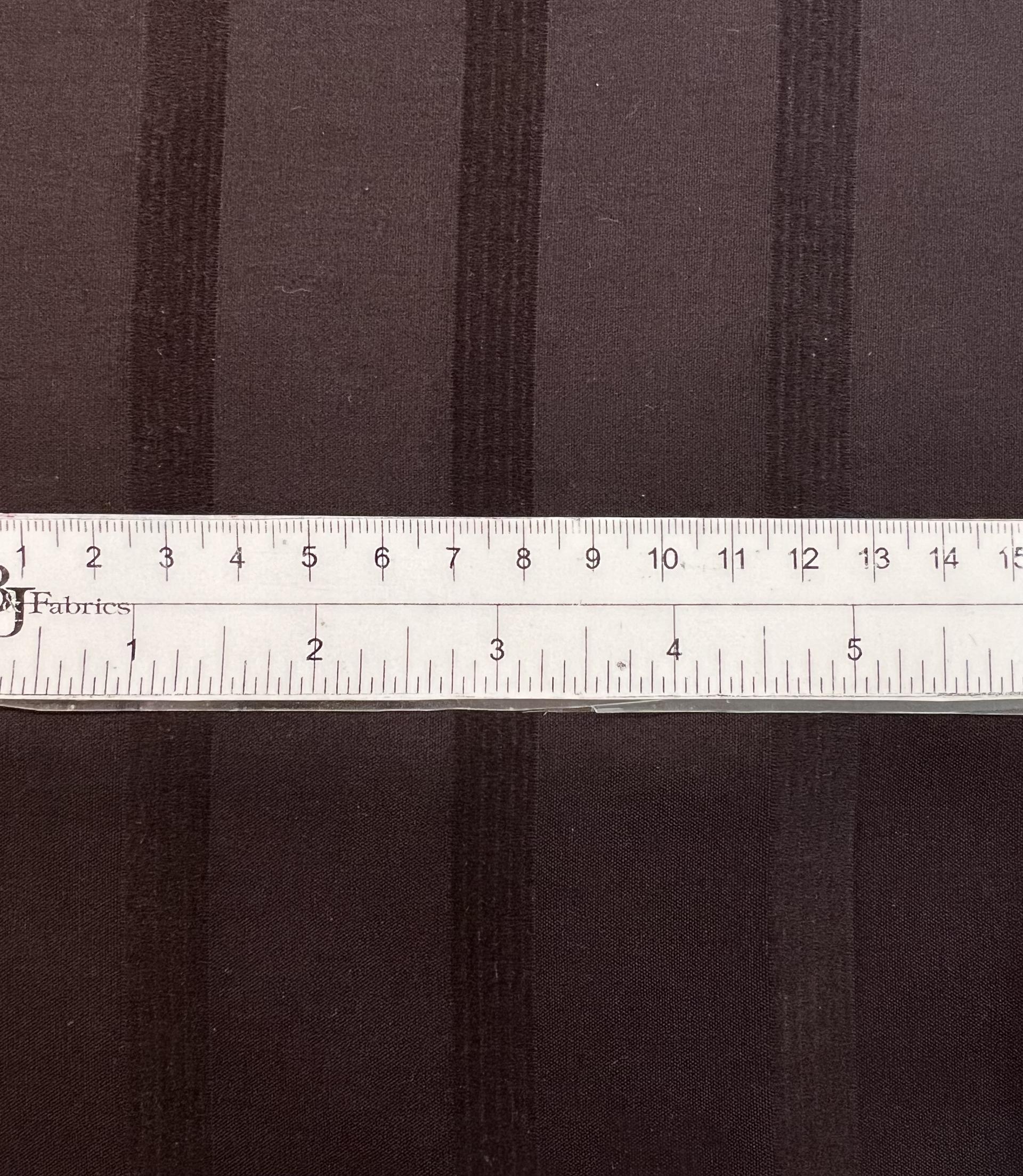 Made in Italy Pure Silk Wide Stripe Jacquard in Espresso