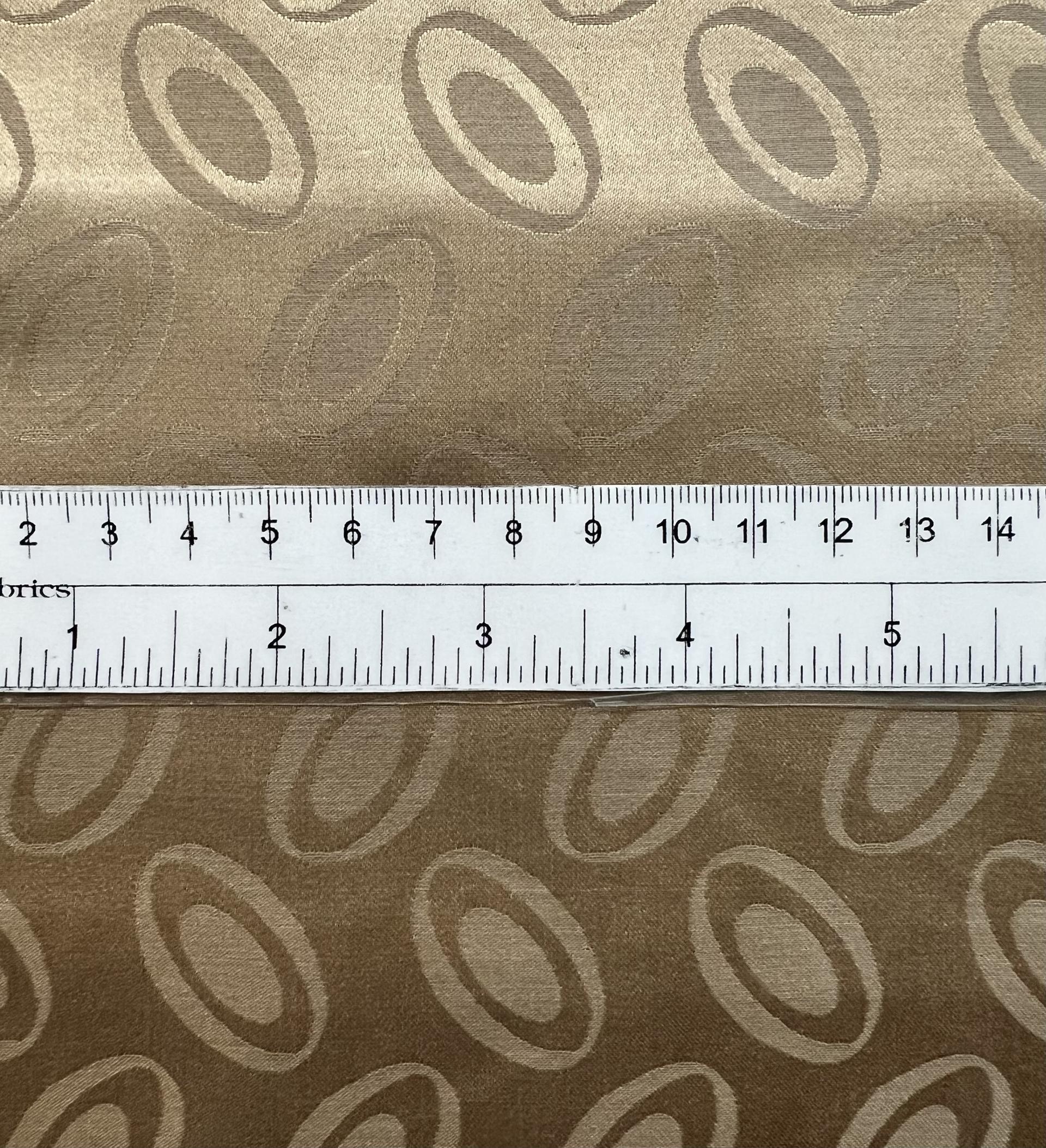 Made in Italy Pure Silk Floating Oval Jacquard in Latte