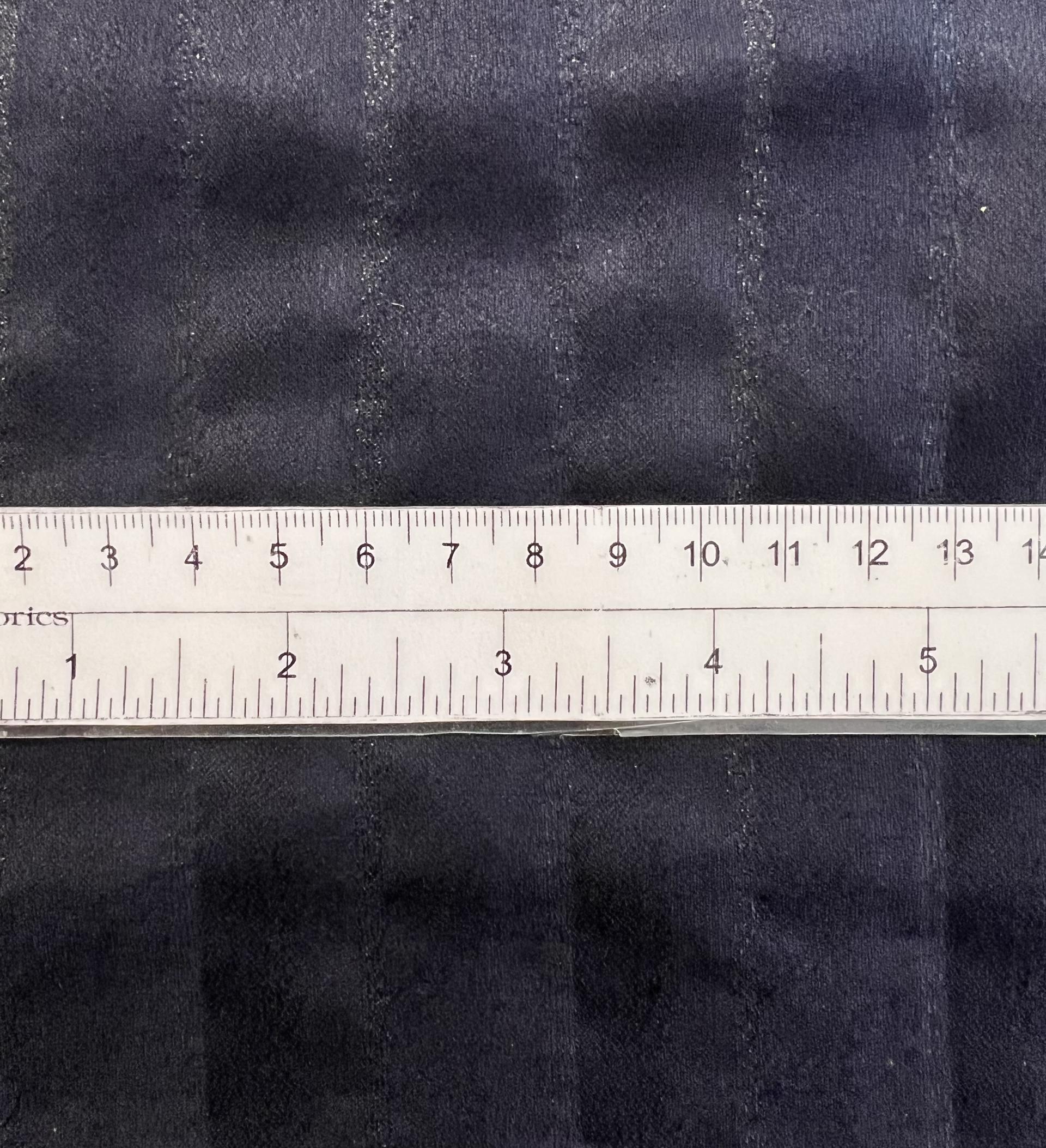 Made in Italy Silk/Metallic Jacquard Stripe in Navy