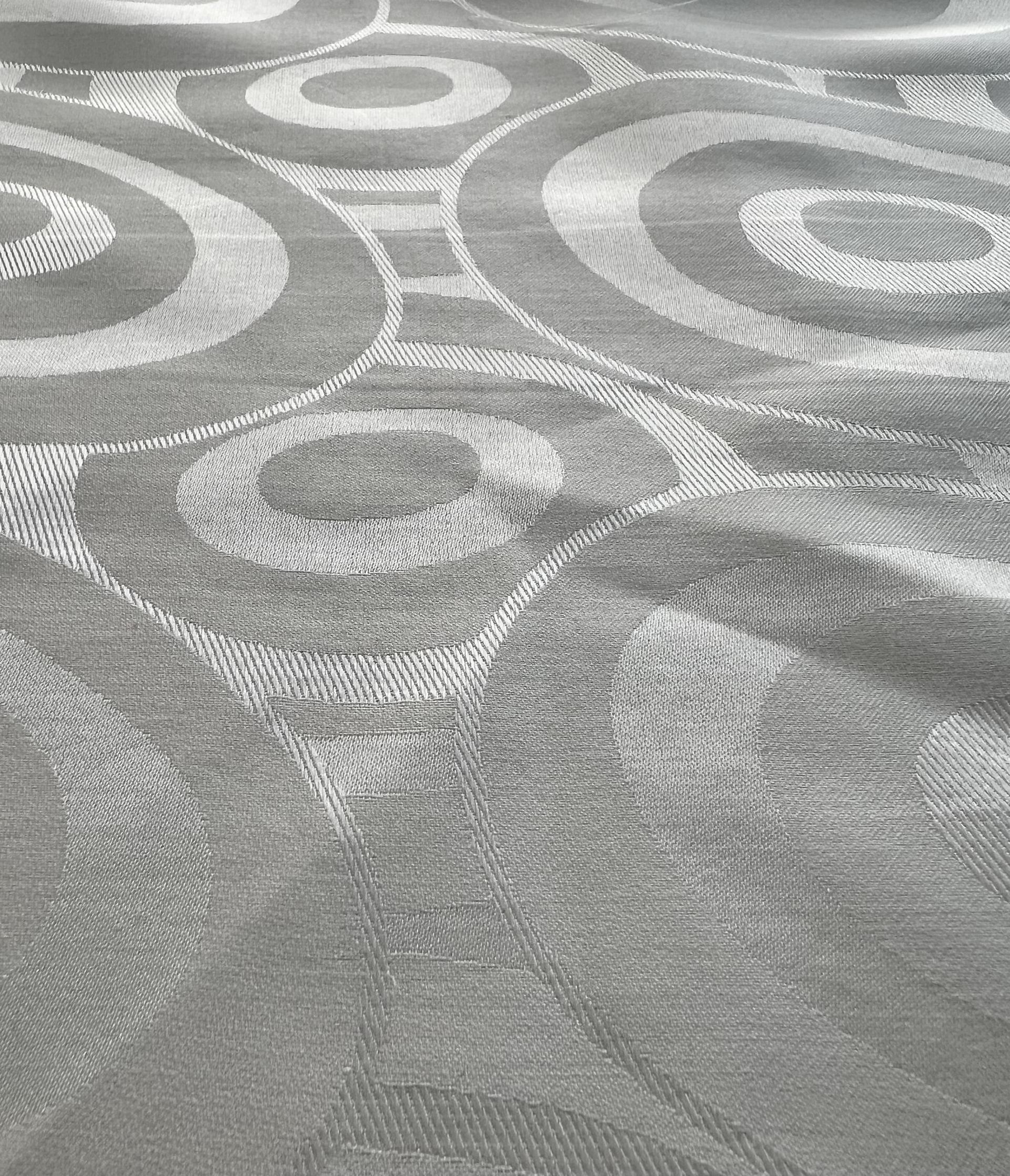 Made in Italy Pure Silk Mod Circle Jacquard in Dove