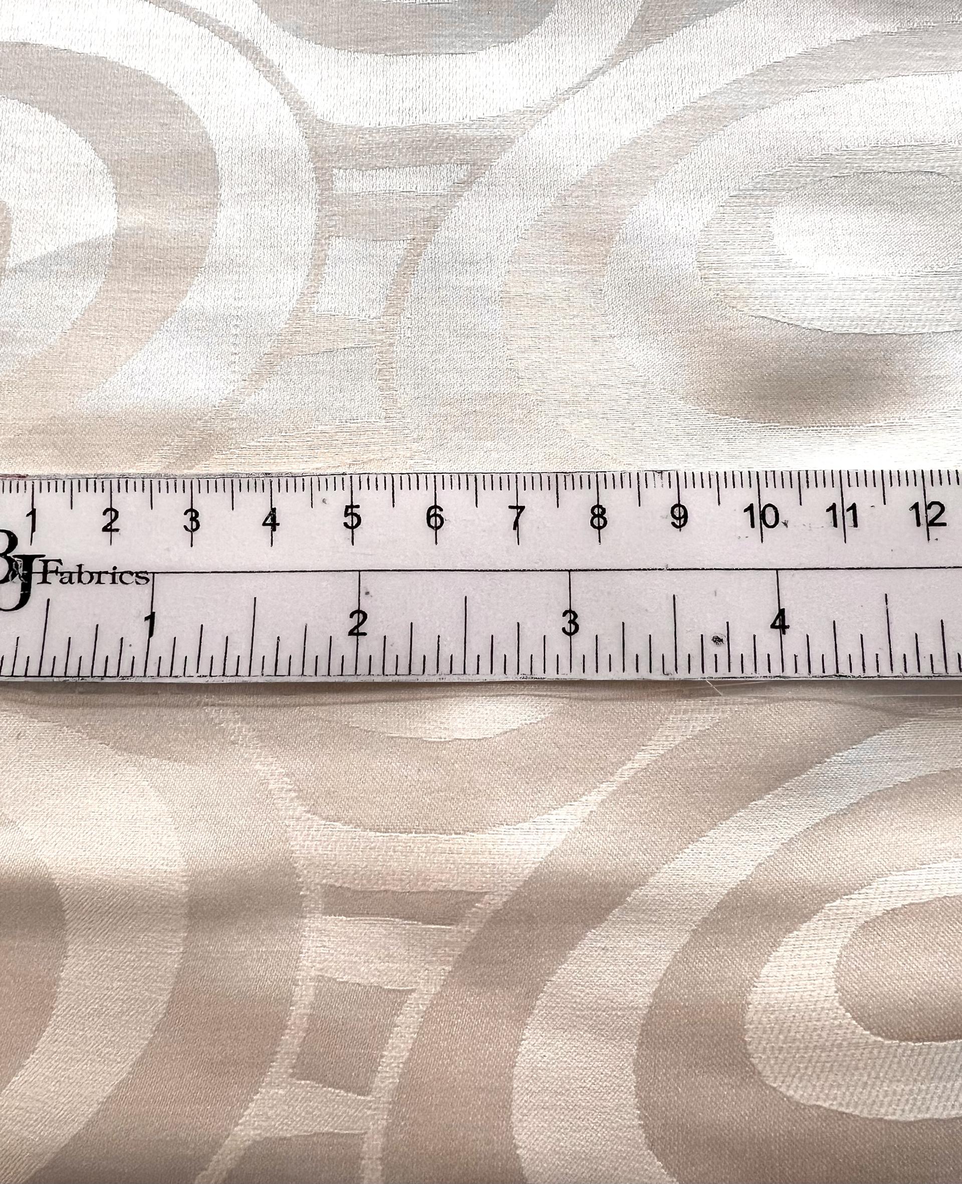 Made in Italy Pure Silk Mod Circle Jacquard in Ivory