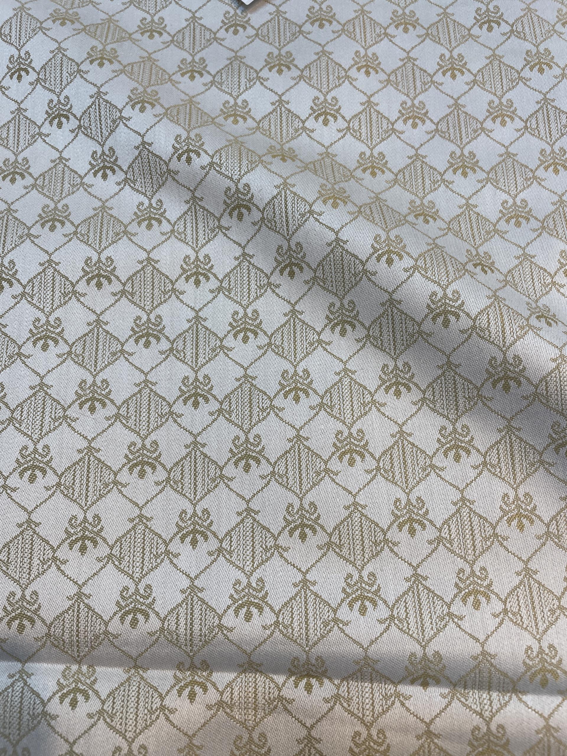 Super 110's Australian Wool Rayon Jacquard Suiting in Beige