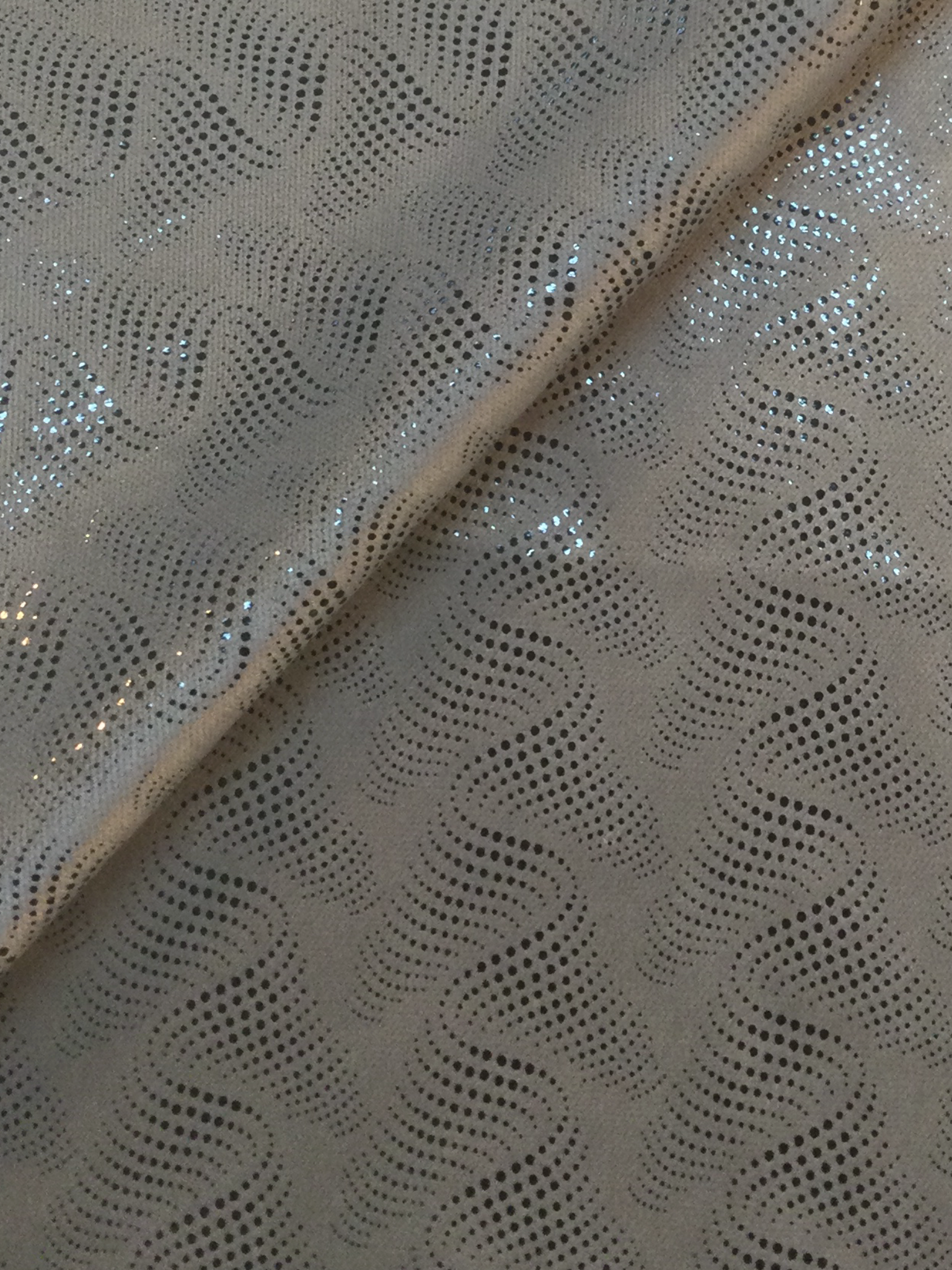 Made in Italy Polyester/Cotton Graphic Swirl Printed Velvet in Gray