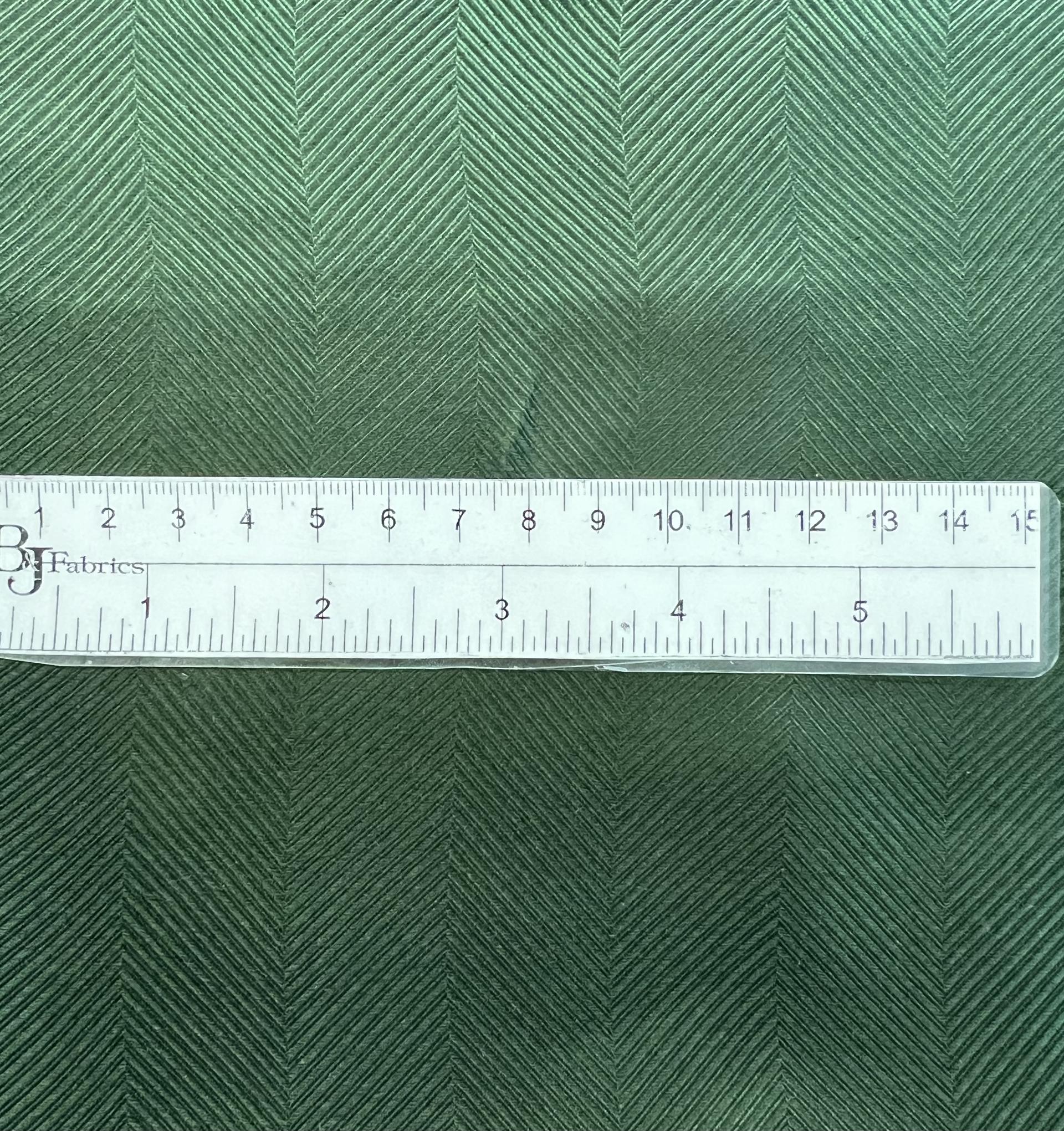 Made in Italy Pure Silk Herringbone Jacquard in Green