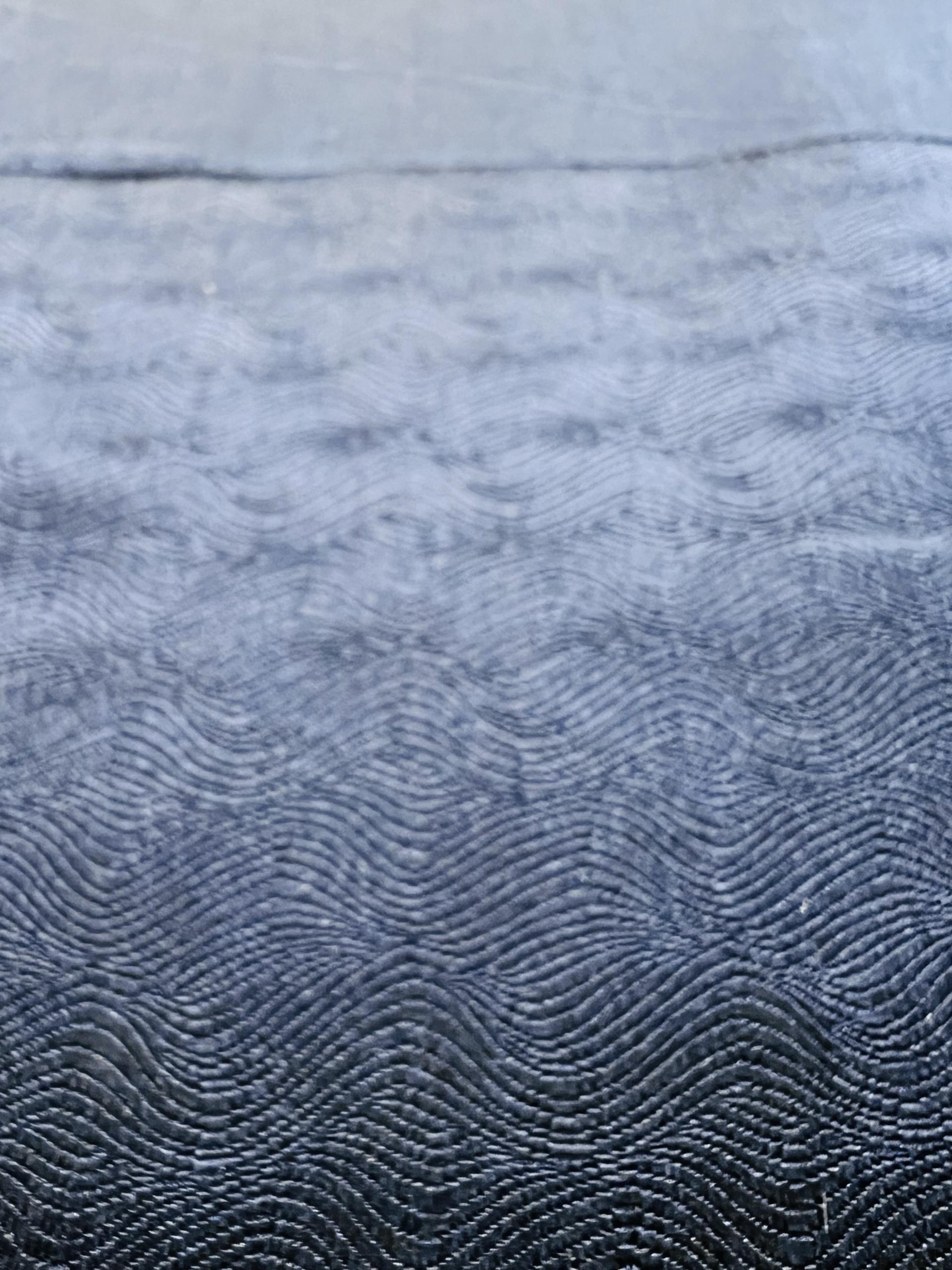 Made in Italy Pure Silk Wave Pattern Jacquard in Dark Navy