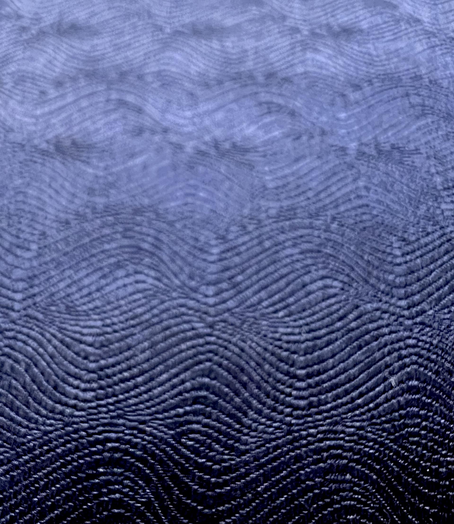 Made in Italy Pure Silk Wave Pattern Jacquard in Regal