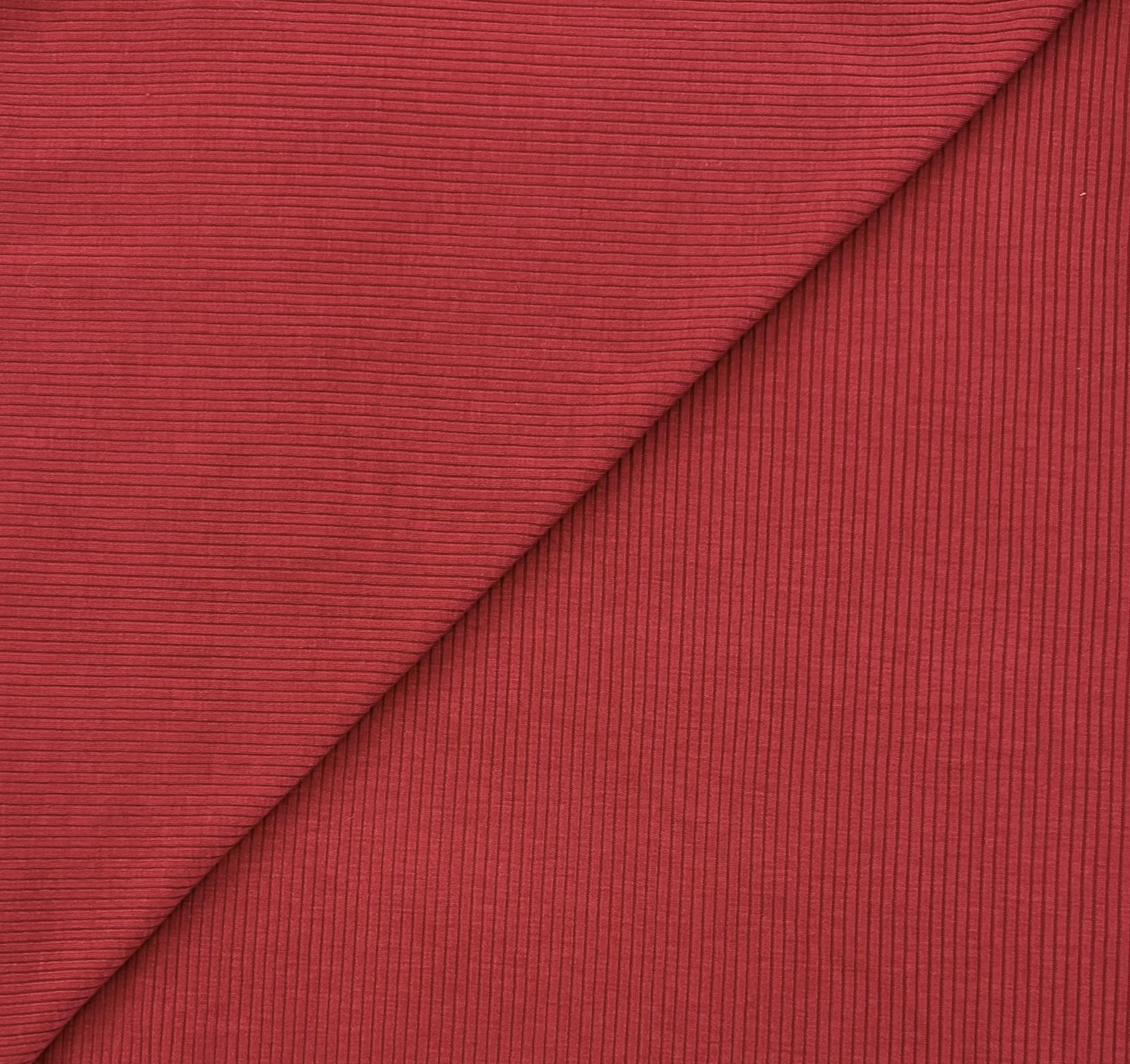 Tencel Lycra Rib Knit in Scarlet