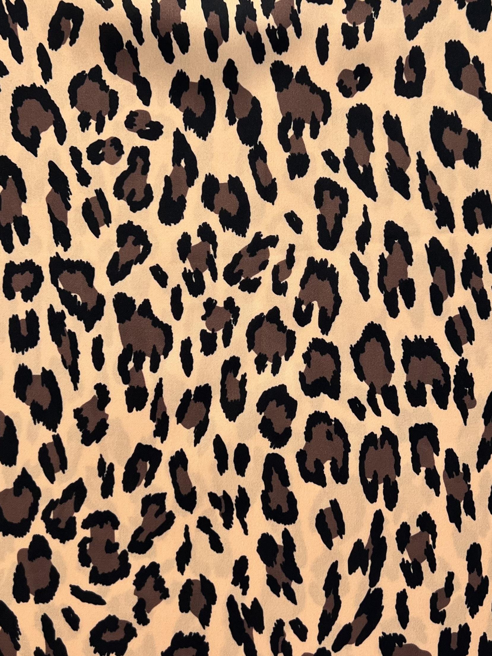 Printed Polyester Charmeuse  Big Cat Design