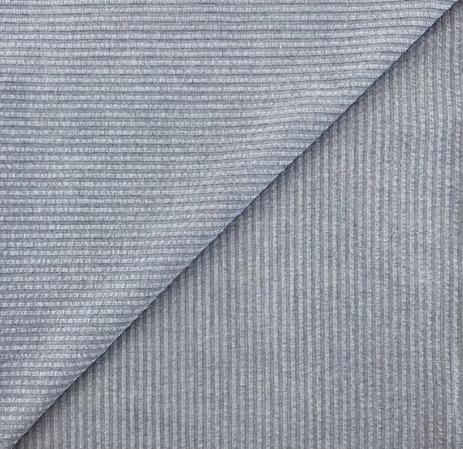 Imported Cotton Seersucker in Indigo