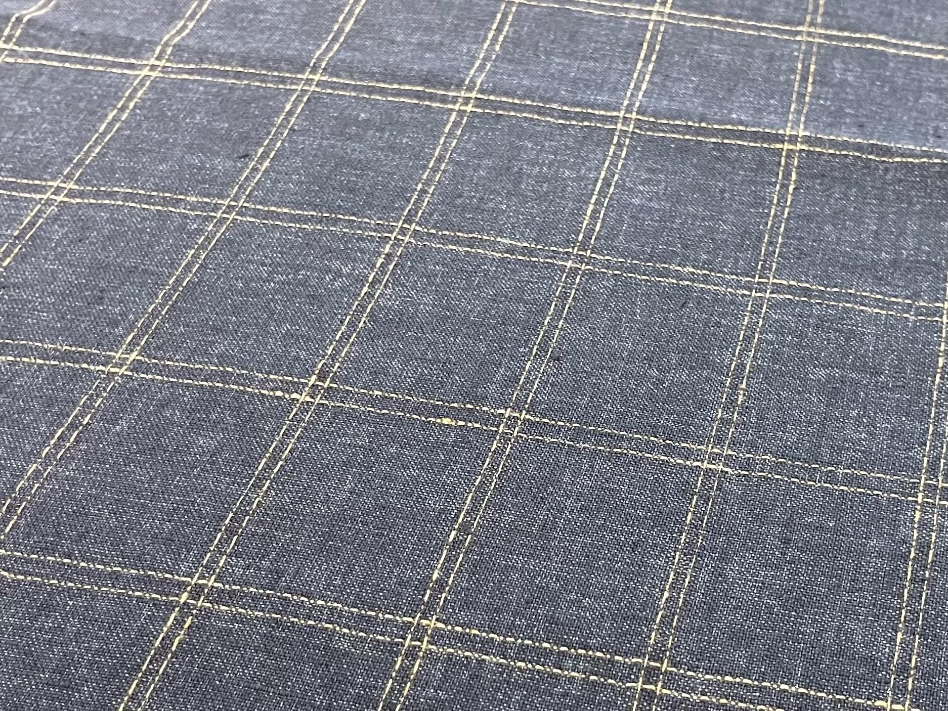 Made in Italy 100% Linen Windowpane