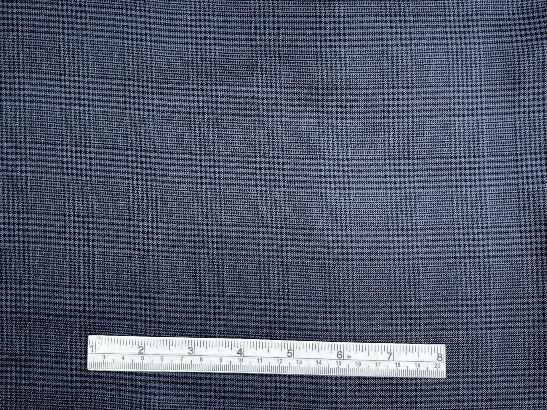 Italian Silk Glen Plaid in Navy/Black