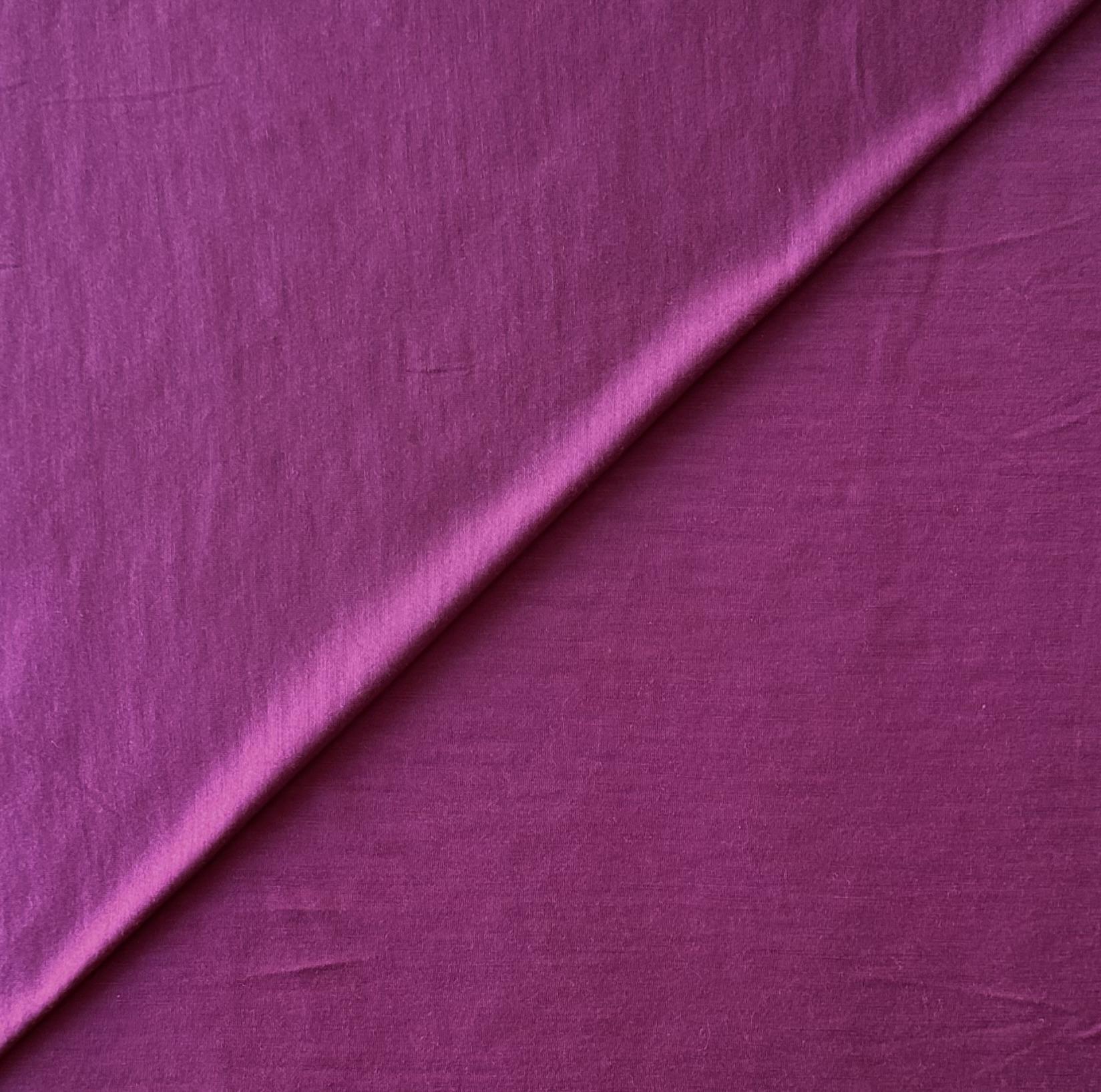 Super Fine Merino Wool Jersey in Berry