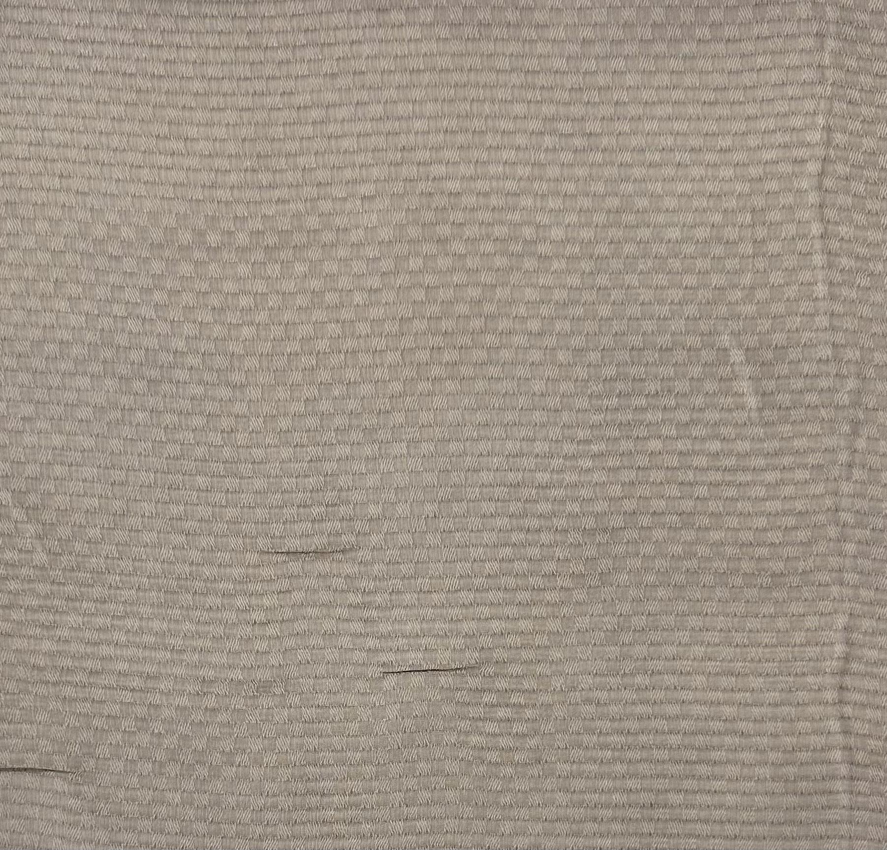 Italian Vintage Silk Gauze Pique in Putty Gray