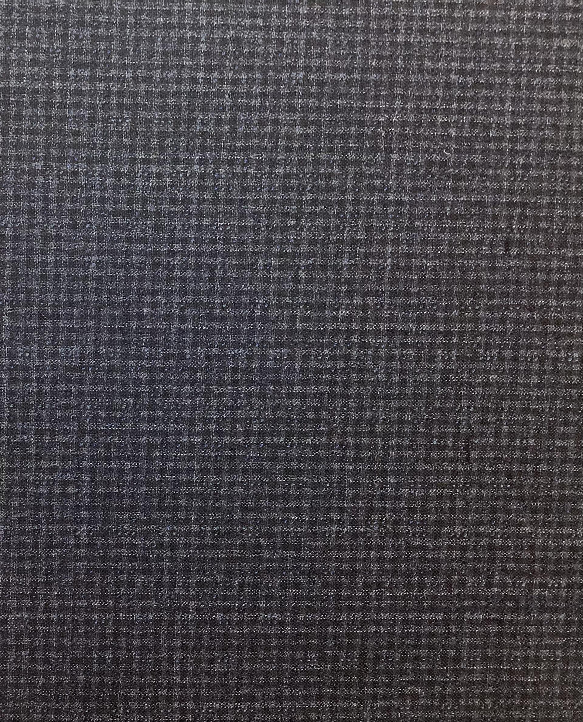 Made in Italy Vitale Barberis Double Faced 85% Wool 10% Silk 5% Linen Check