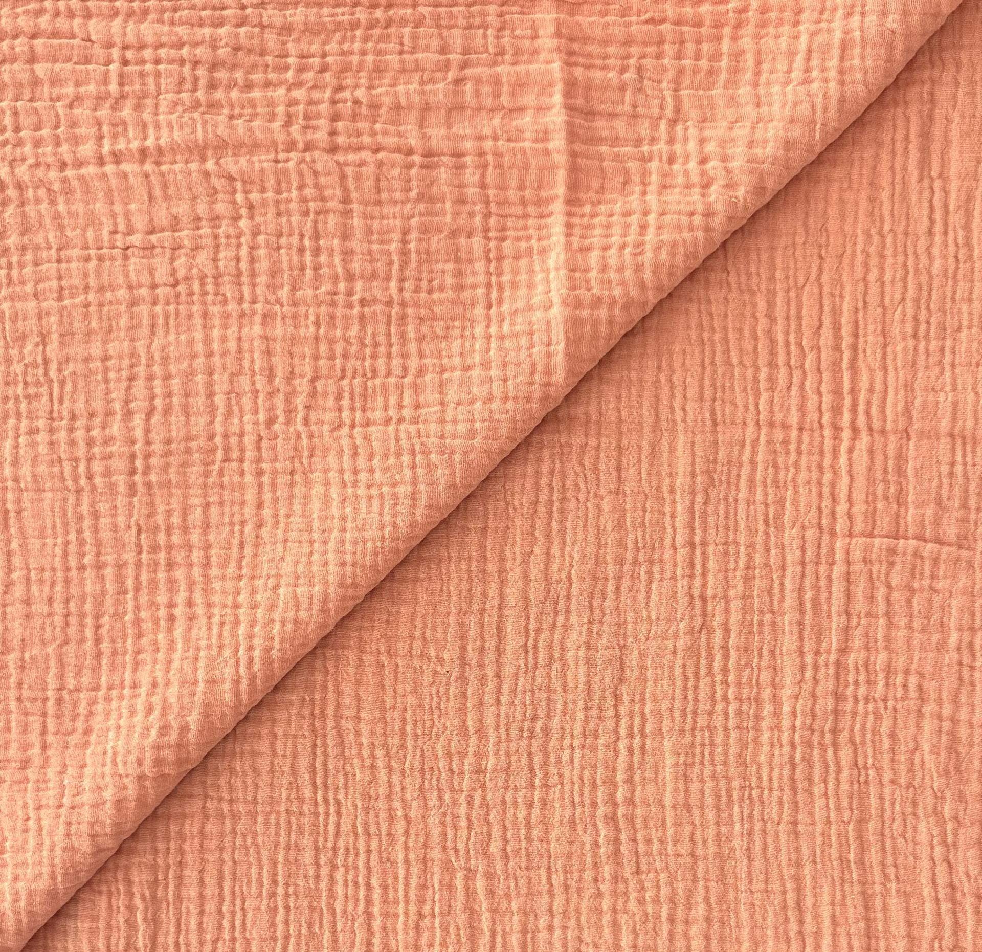 Cotton Double Gauze in Peach
