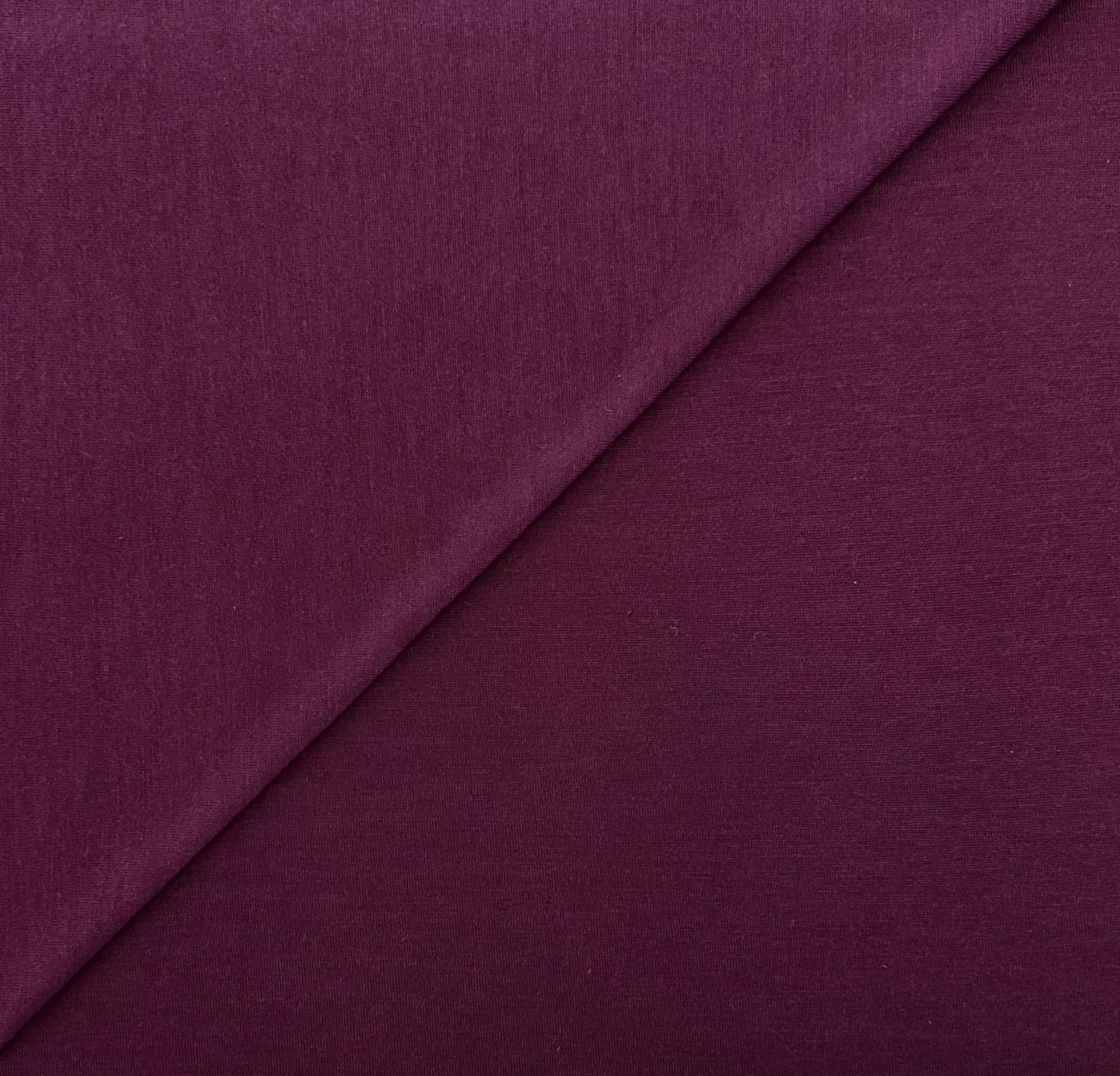 Super Fine Merino Wool Jersey in Aubergine