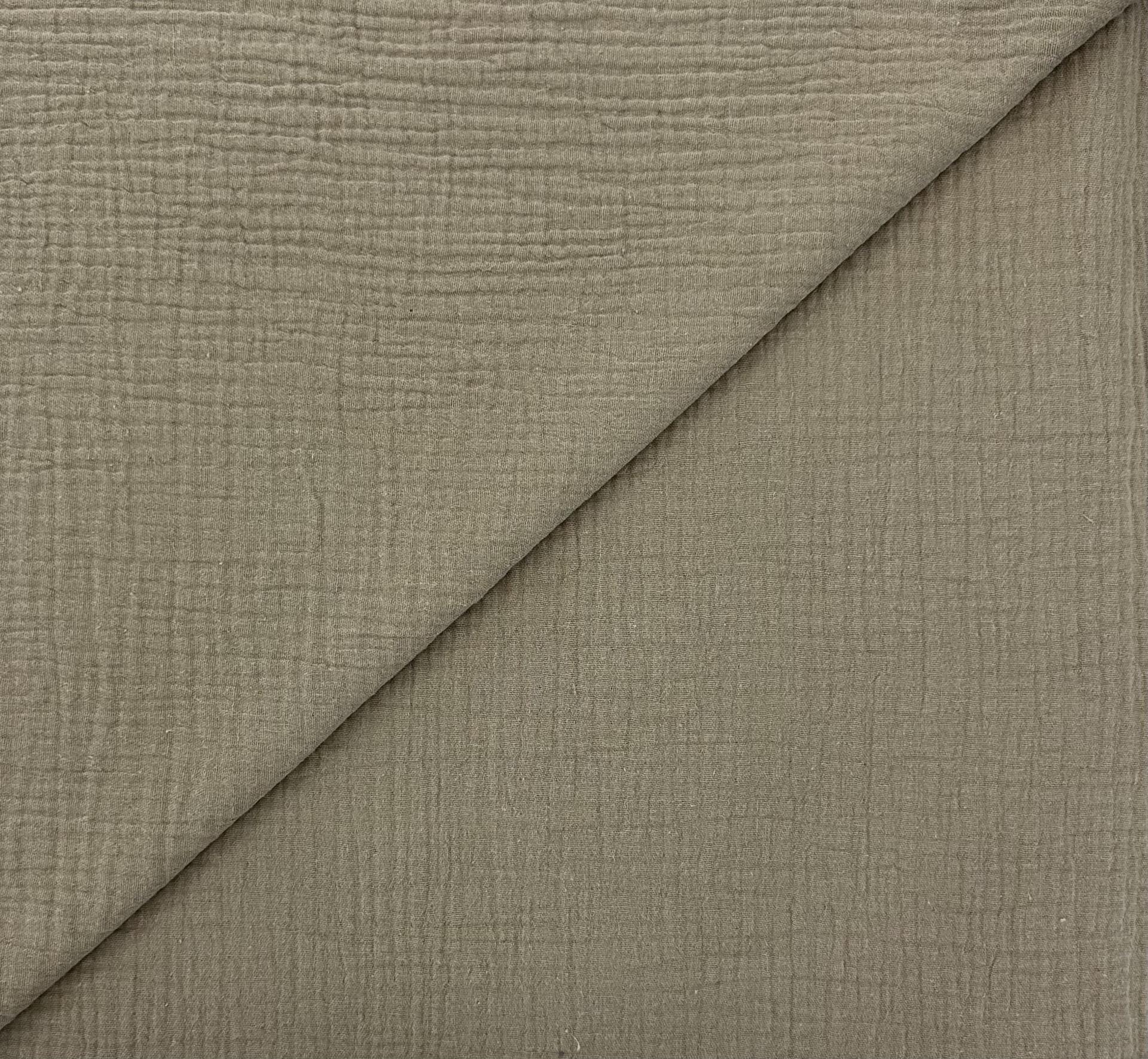 Cotton Double Gauze in Stone