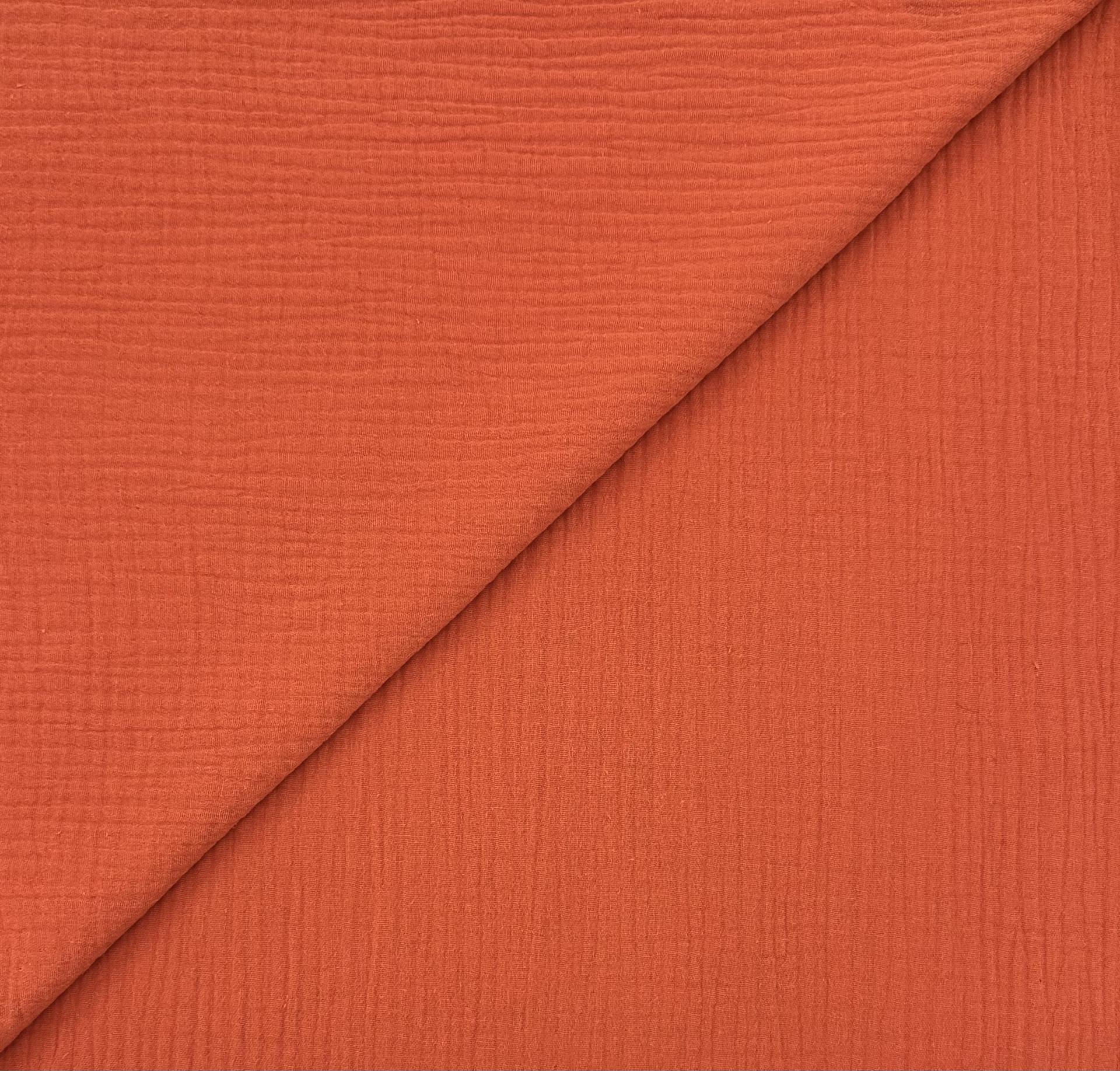 Cotton Double Gauze in Orange