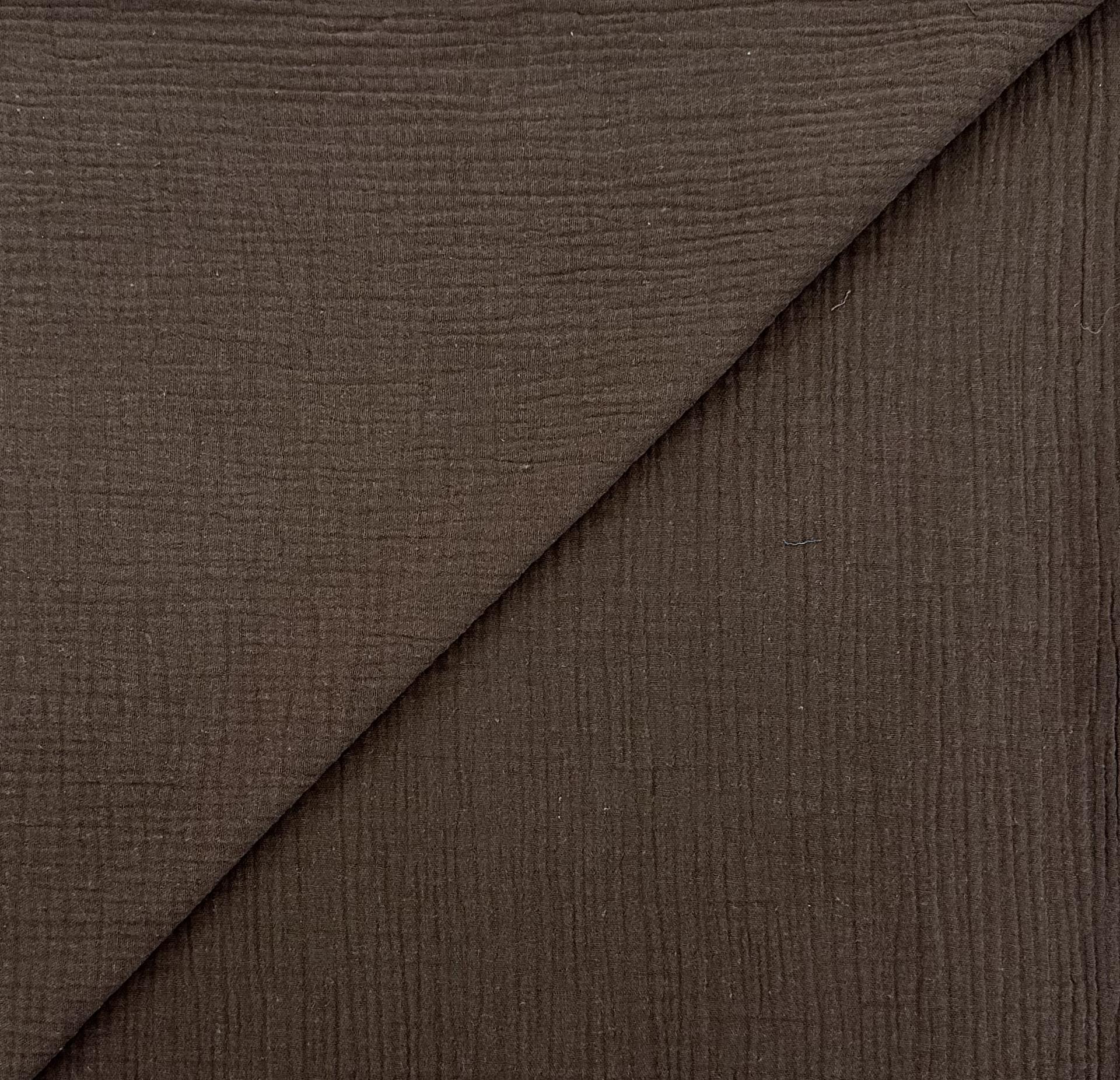 Cotton Double Gauze in Espresso