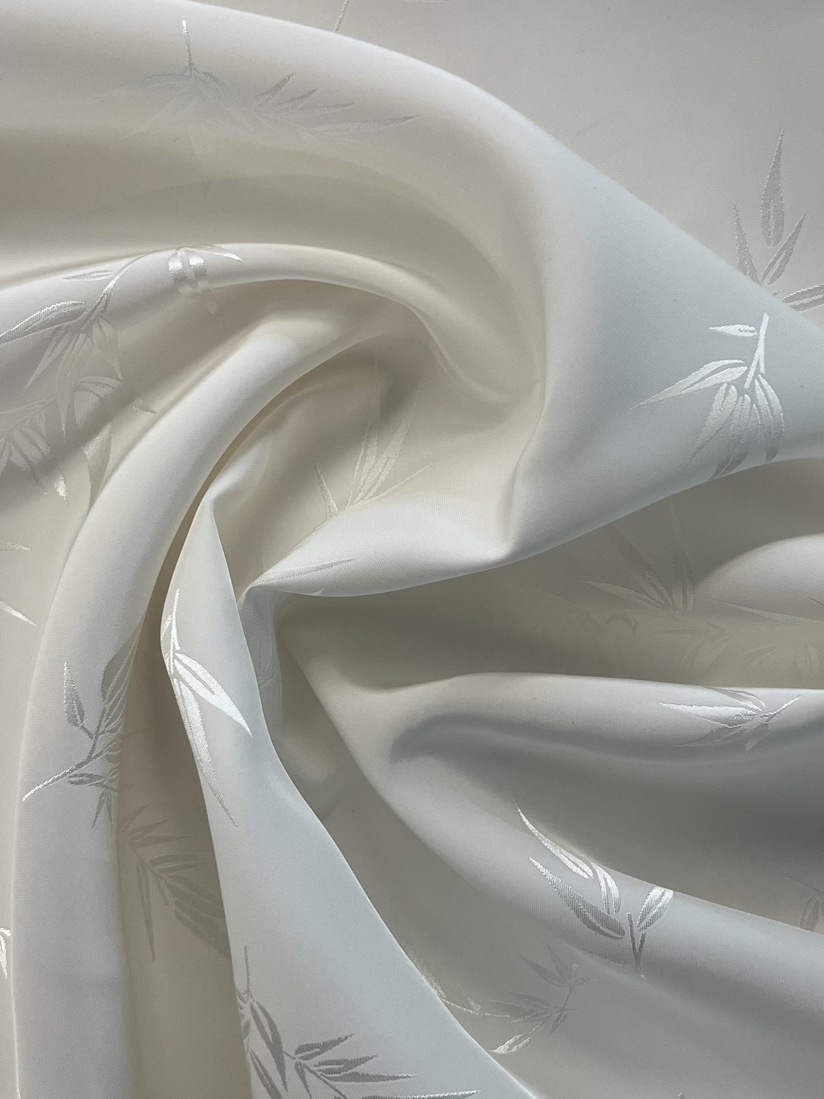 Viscose Jacquard of Bamboo in Ivory