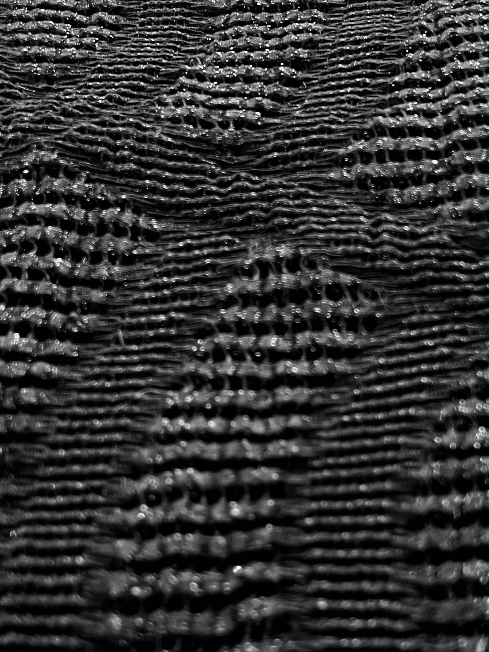 Made in Spain Abstract Stretch Brocade in Black