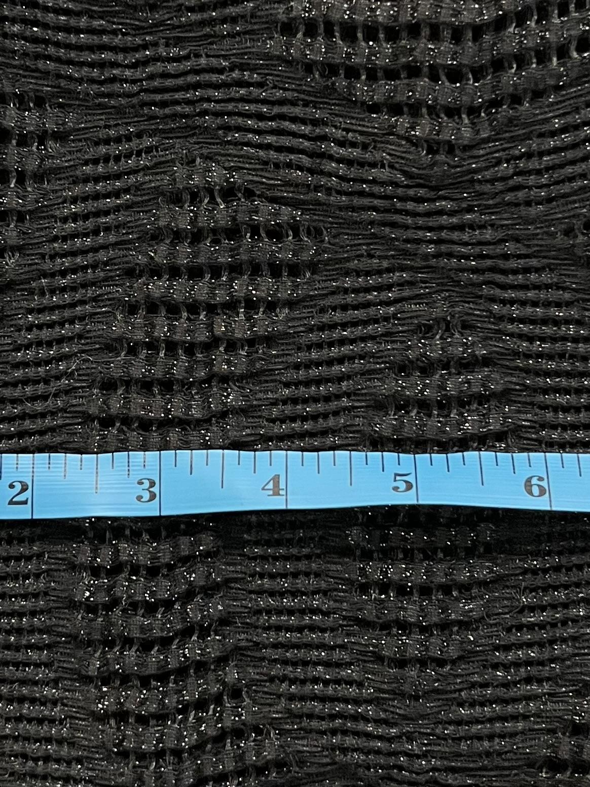 Made in Spain Abstract Stretch Brocade in Black